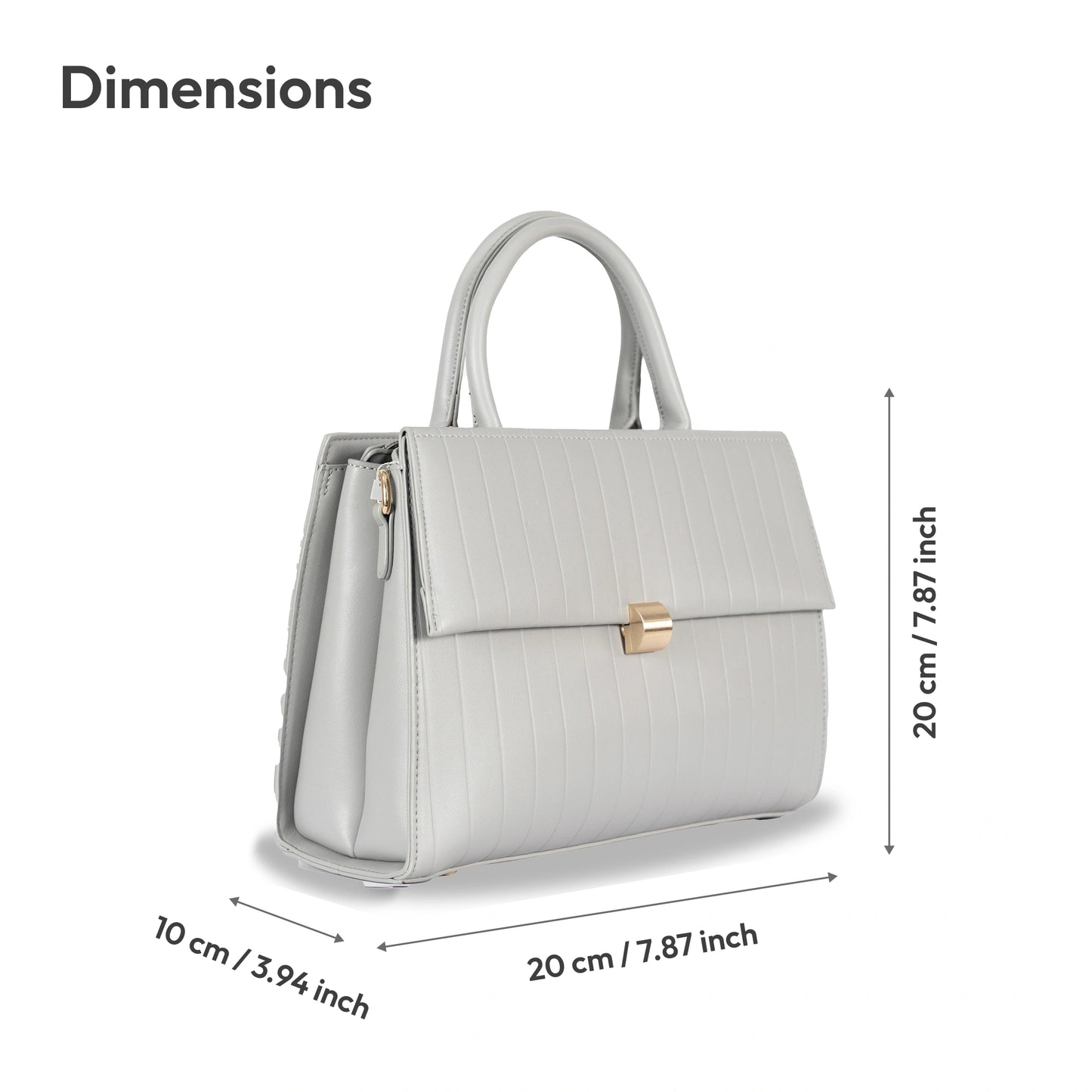 Dual-Use Faux Leather Bag β Vertical Stitch Design & Gold Hardware