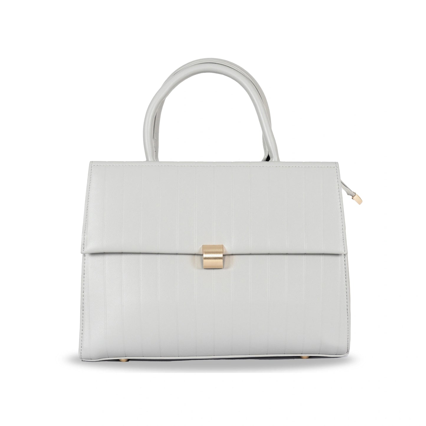 Dual-Use Faux Leather Bag β Vertical Stitch Design & Gold Hardware