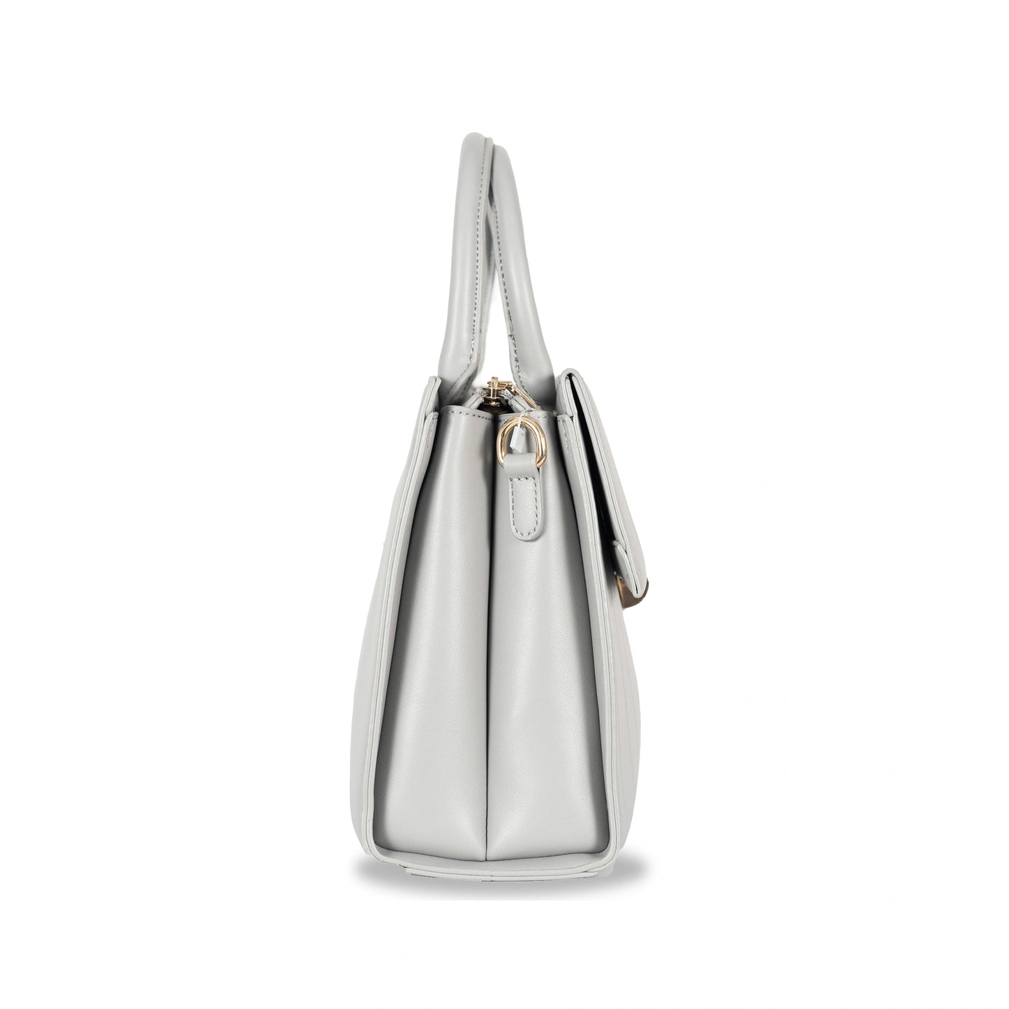 Dual-Use Faux Leather Bag β Vertical Stitch Design & Gold Hardware