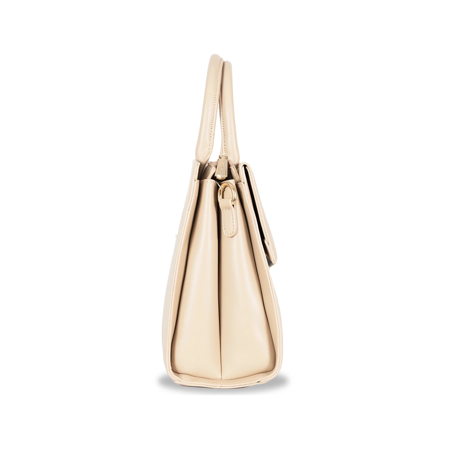 Dual-Use Faux Leather Bag β Vertical Stitch Design & Gold Hardware