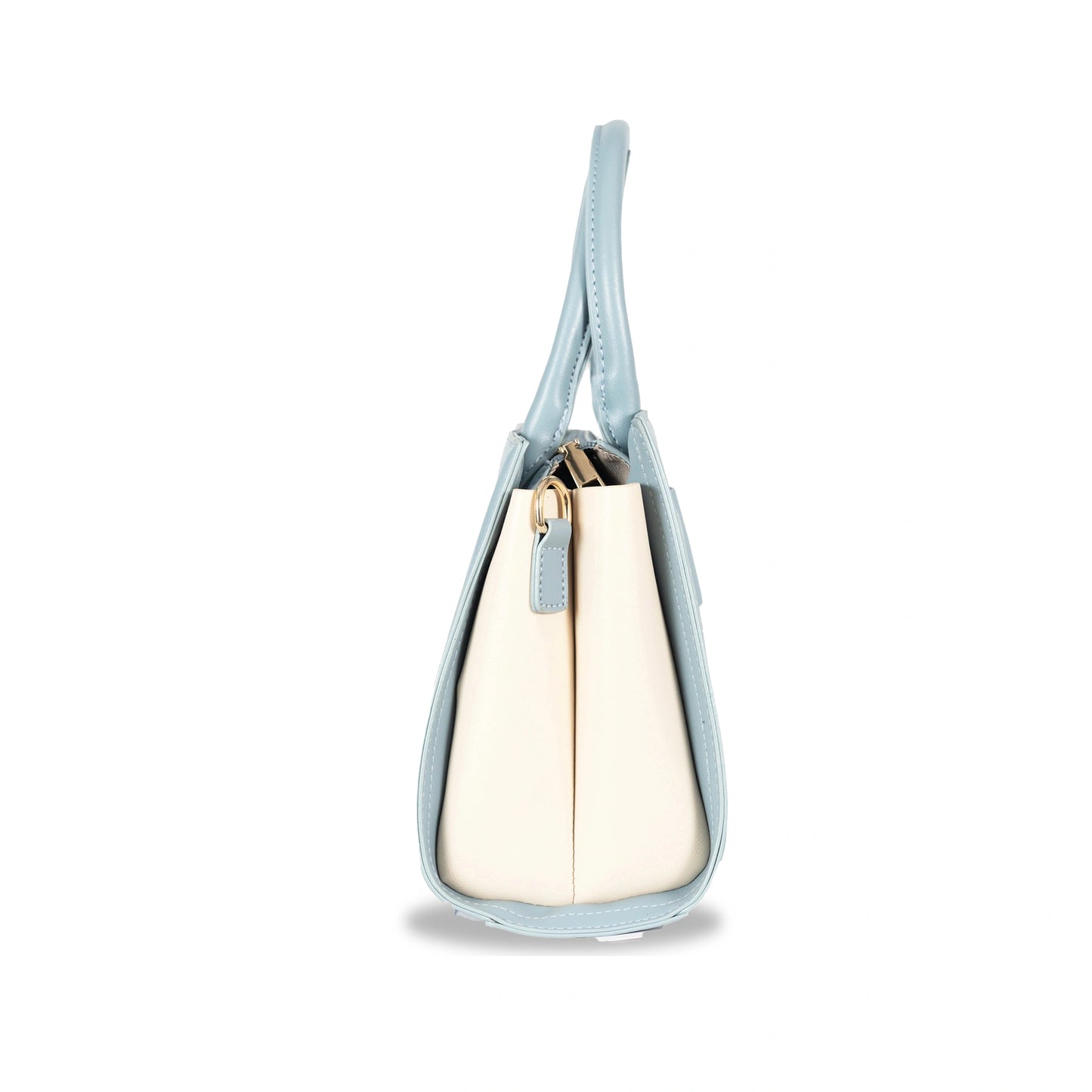 Elegant Foam-Finish Faux Leather Hand & Sling Bag with Scarf Accent & Gold Detailing