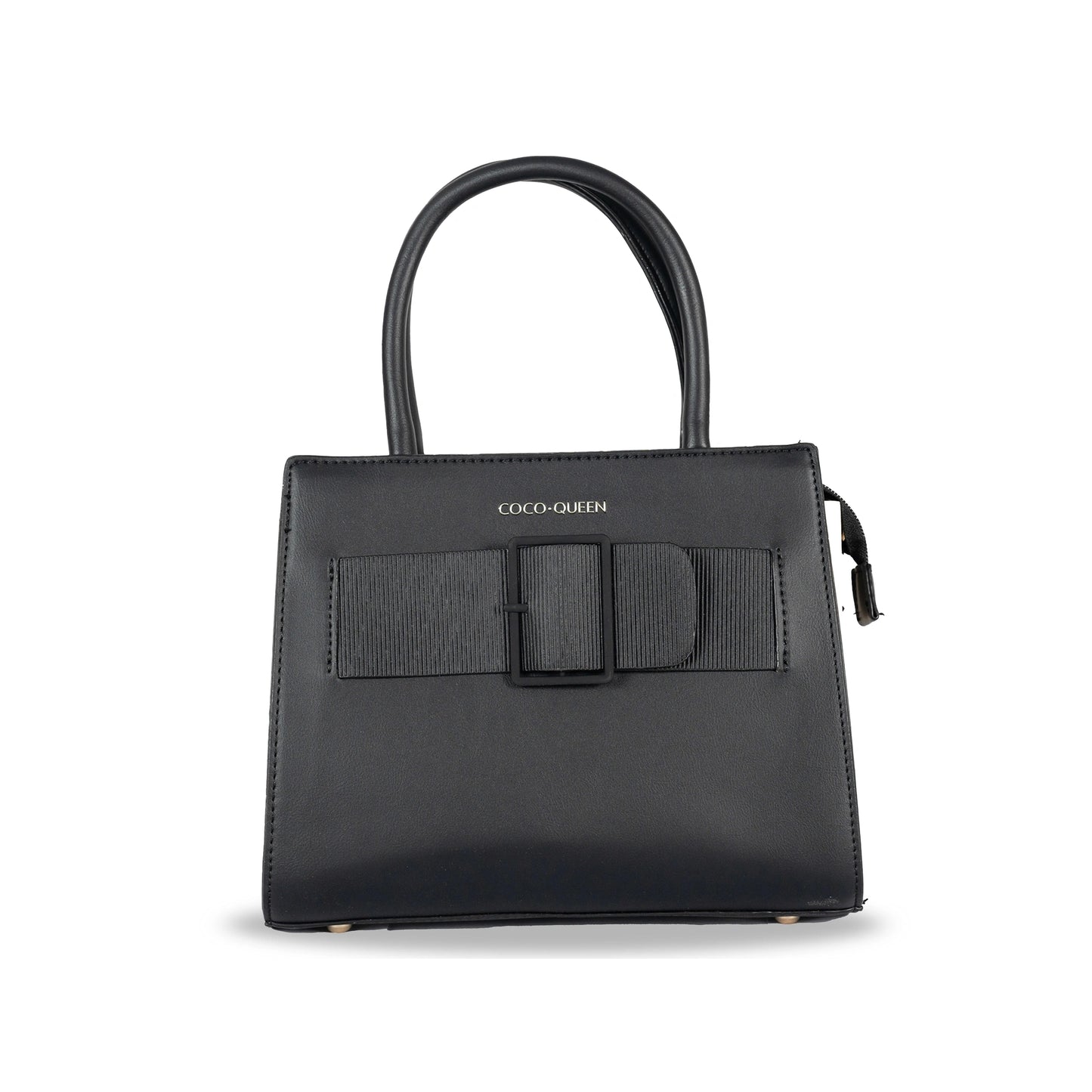 Elegant Foam-Finish Faux Leather Hand & Sling Bag with Scarf Accent & Gold Detailing