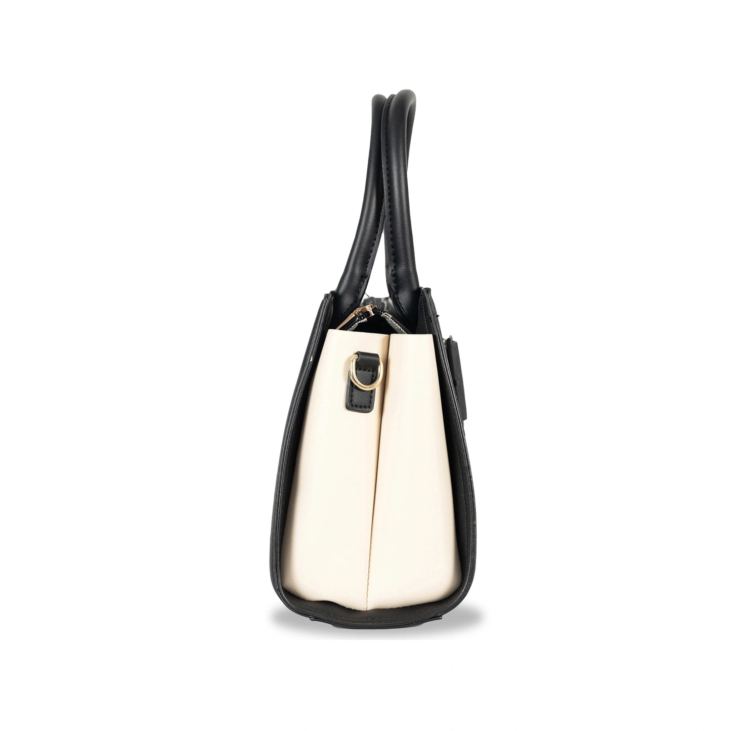 Elegant Foam-Finish Faux Leather Hand & Sling Bag with Scarf Accent & Gold Detailing