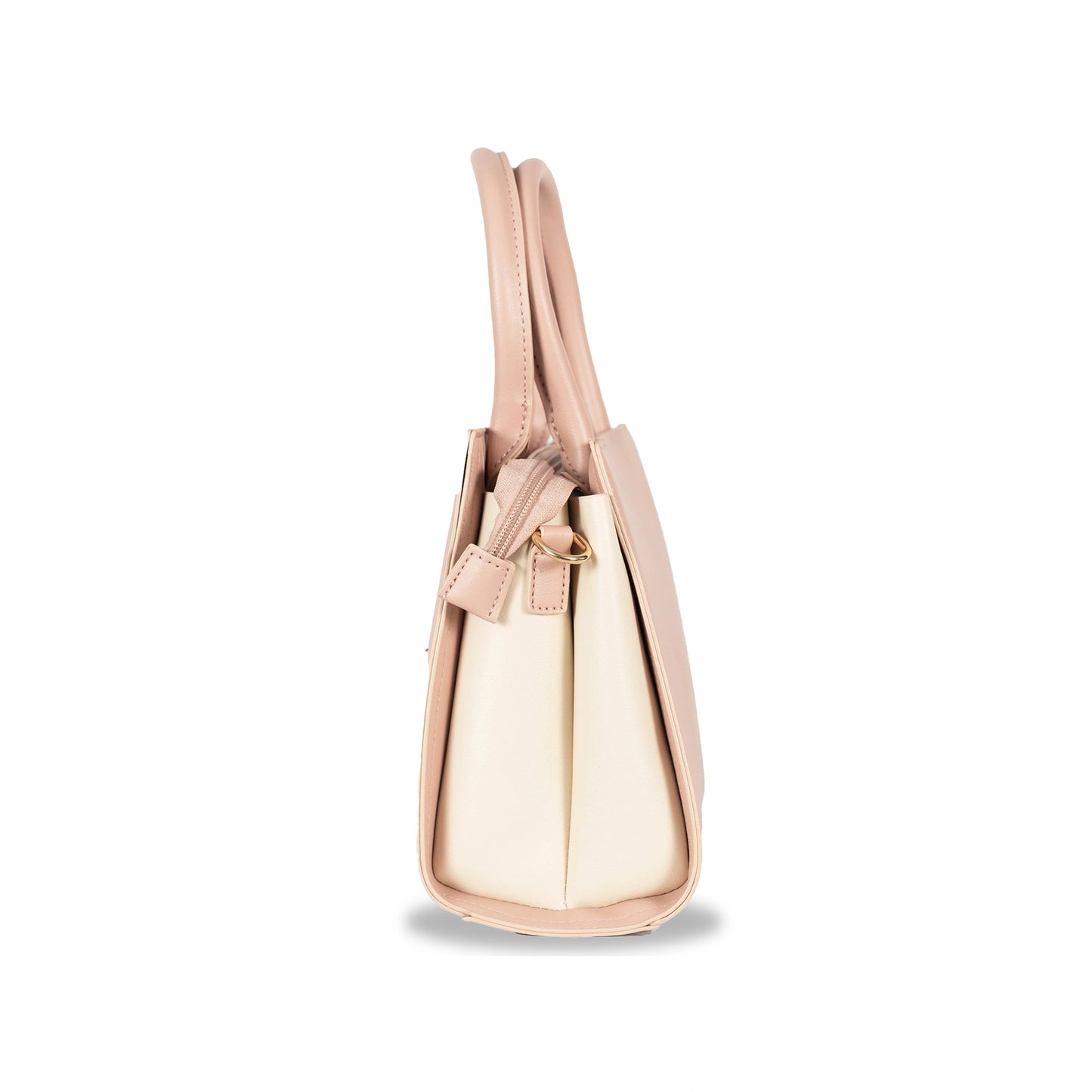 Elegant Foam-Finish Faux Leather Hand & Sling Bag with Scarf Accent & Gold Detailing