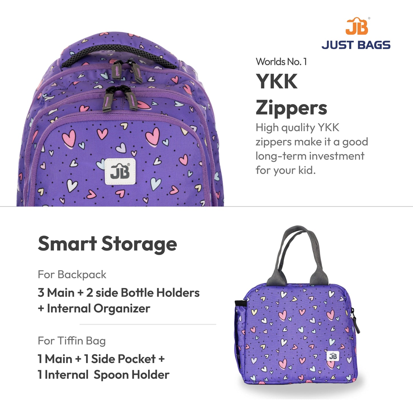 Primary School 24L Backpack & 6L TiffinBag Combo for Kids β 17 Inches-7.5 Inches | Ages 6β8