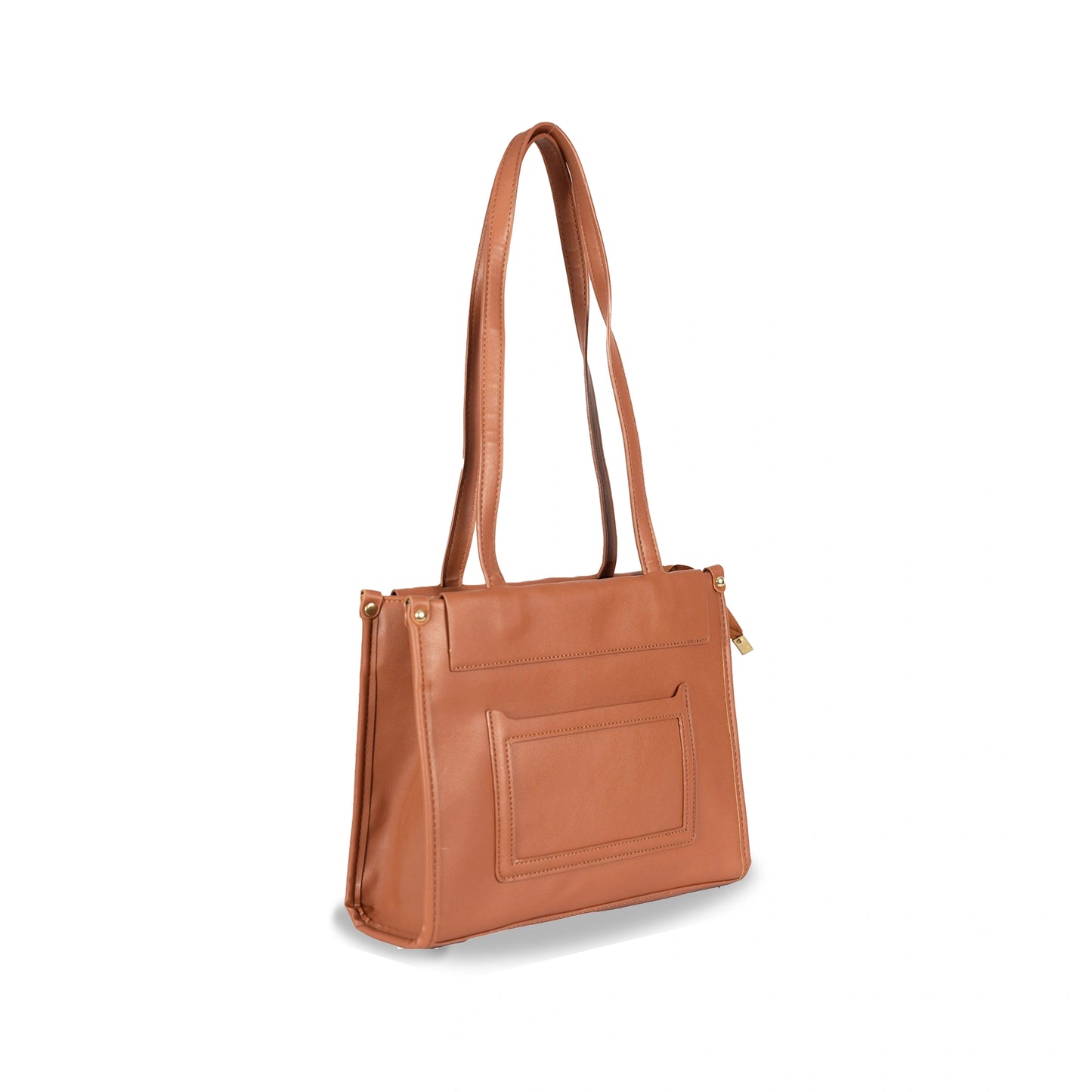Convertible Faux Leather Hand & Sling Bag β Front Pocket Design & Gold Accents