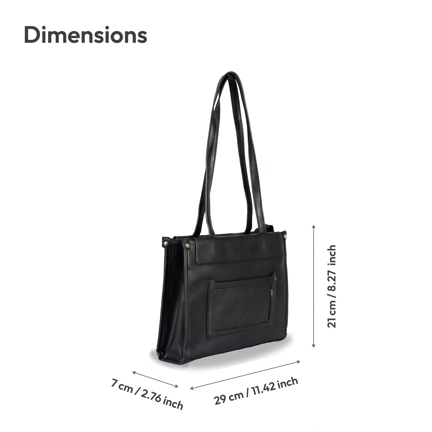 Convertible Faux Leather Hand & Sling Bag β Front Pocket Design & Gold Accents