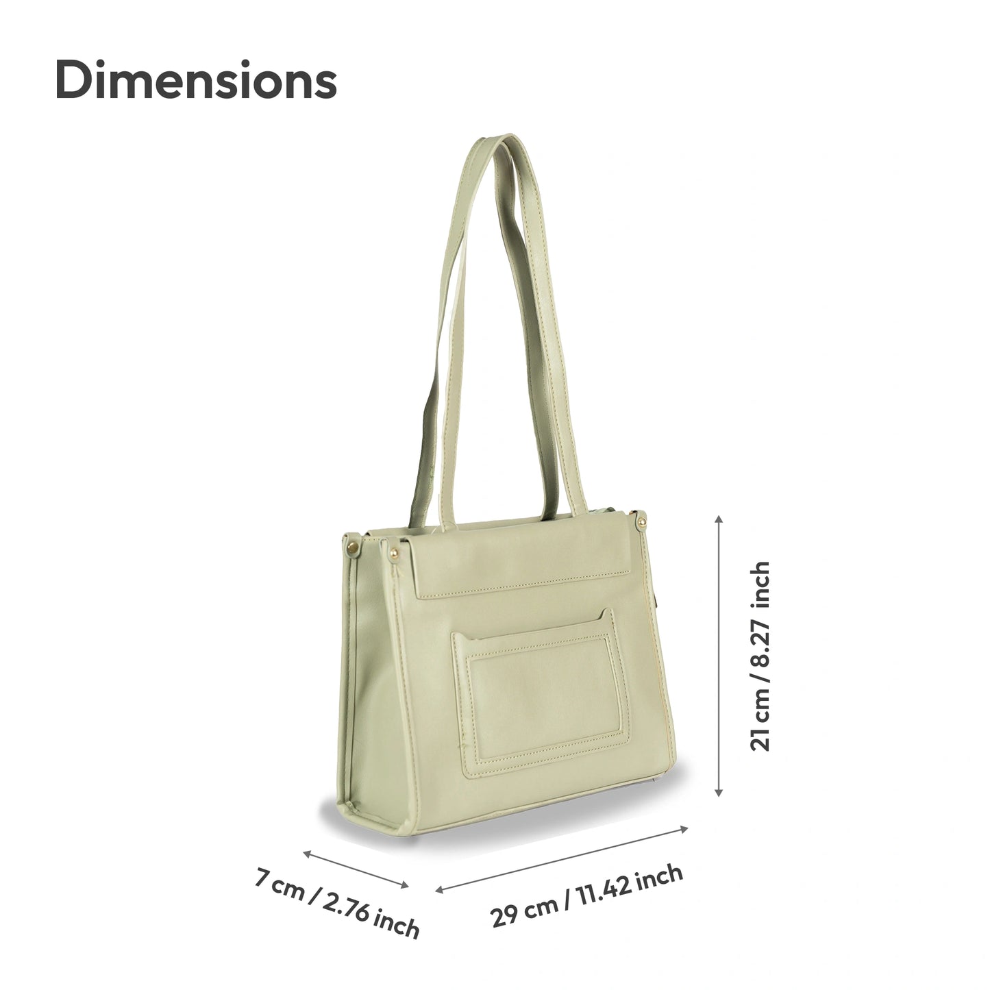 Convertible Faux Leather Hand & Sling Bag β Front Pocket Design & Gold Accents