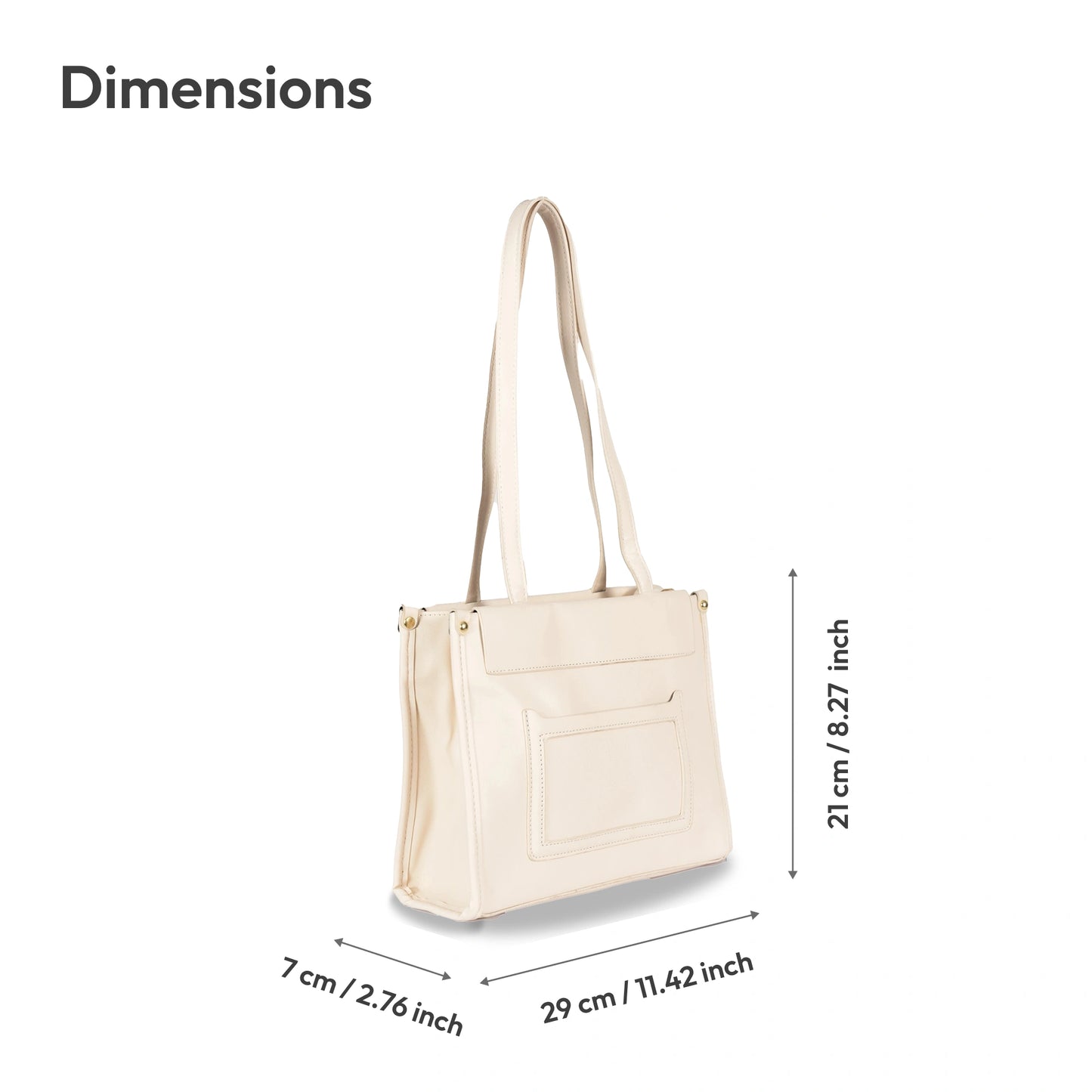 Convertible Faux Leather Hand & Sling Bag β Front Pocket Design & Gold Accents