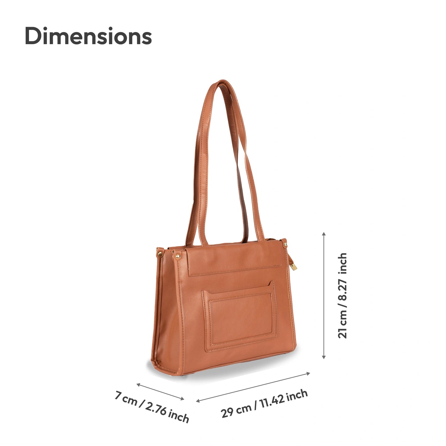Convertible Faux Leather Hand & Sling Bag β Front Pocket Design & Gold Accents