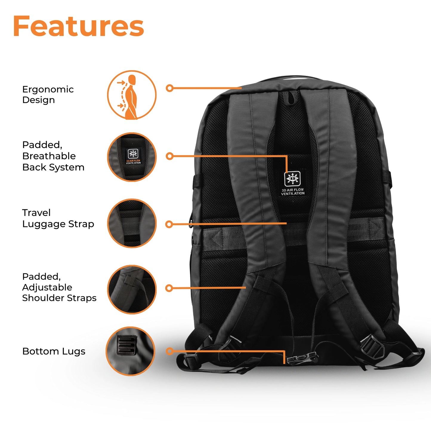 Laptop Backpack - Office, College, & Travel Essential