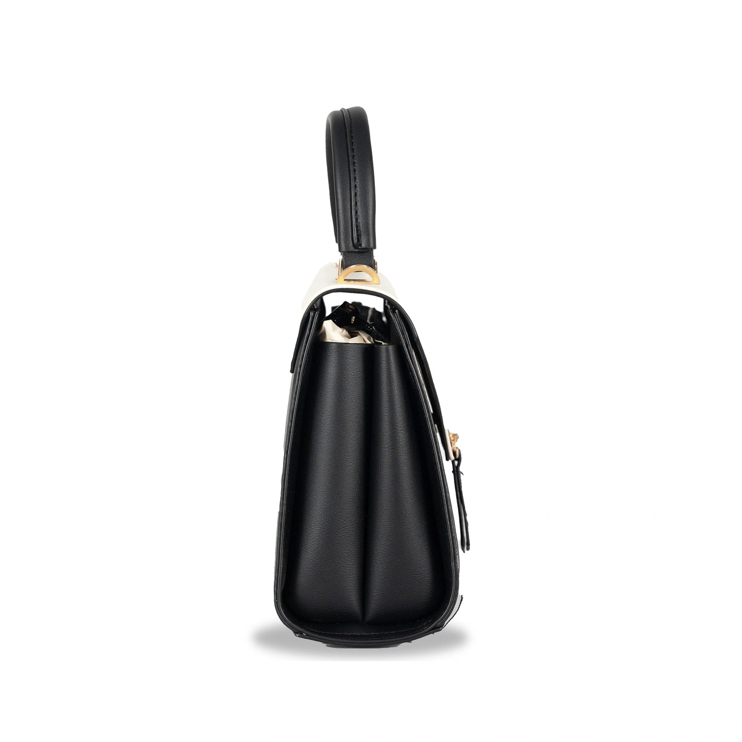 Coco Queen Classy Dual-Use Faux Leather Hand & Sling Bag β Printed Pattern, Tassel & Gold Accents