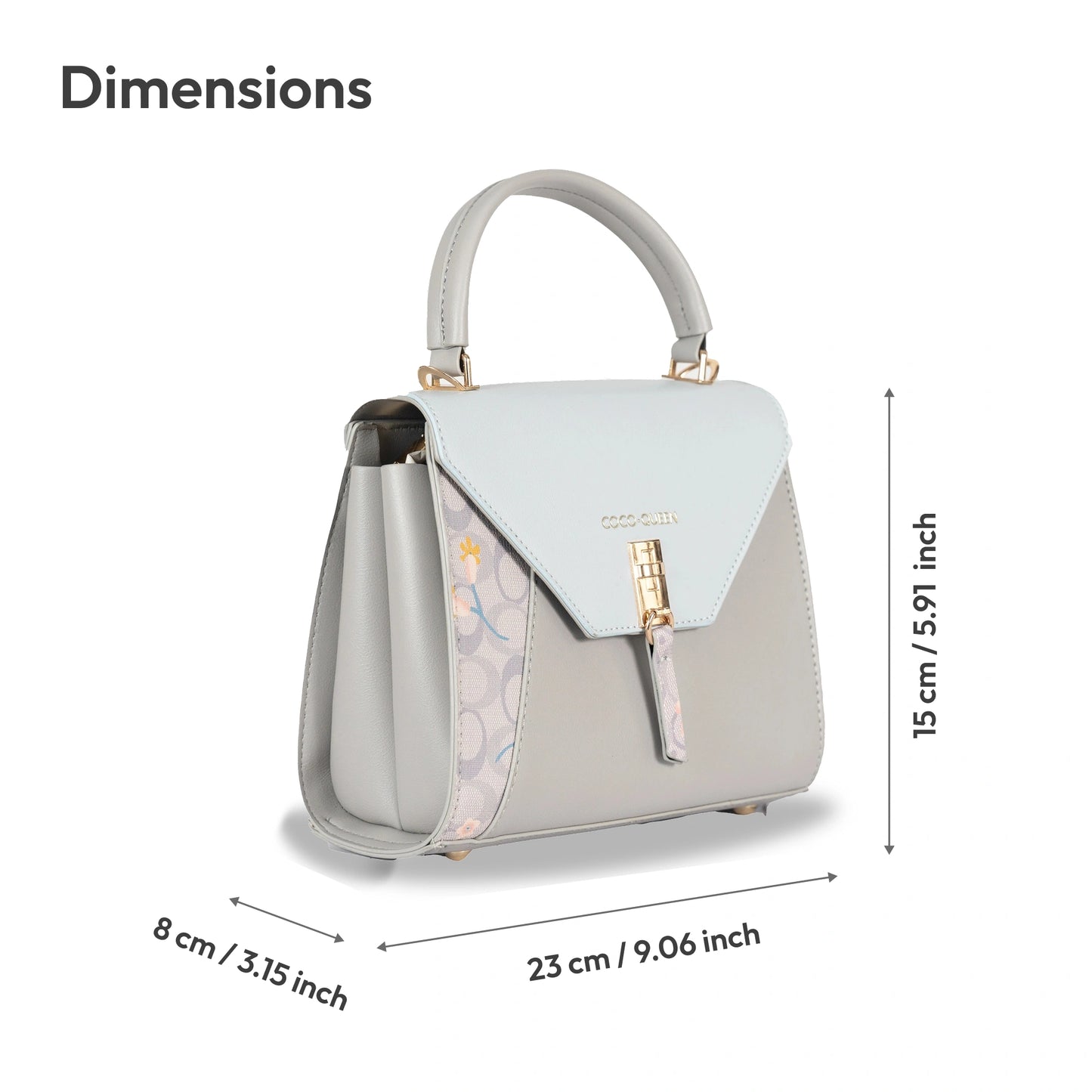 Coco Queen Classy Dual-Use Faux Leather Hand & Sling Bag β Printed Pattern, Tassel & Gold Accents