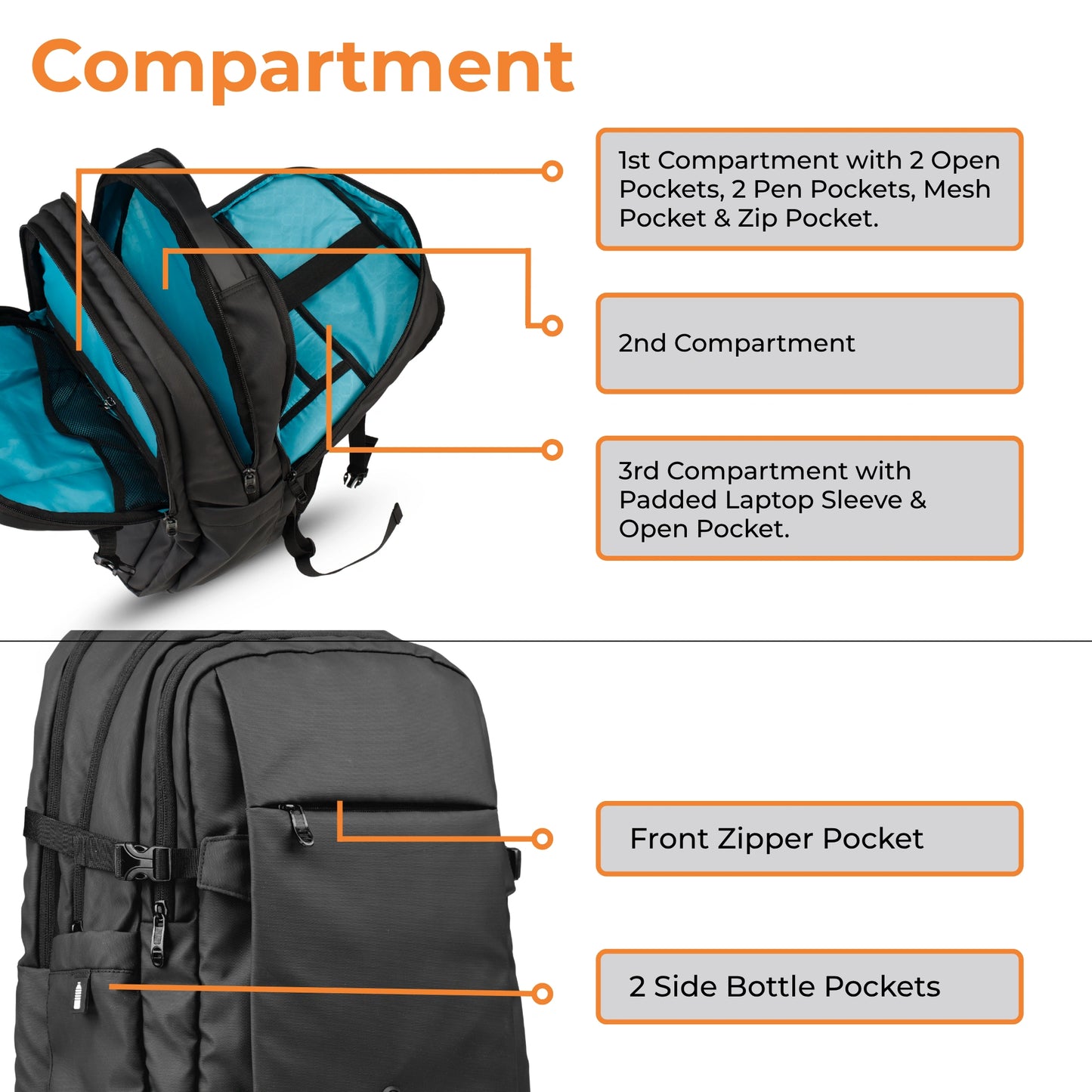 Laptop Backpack - Office, College, & Travel Essential