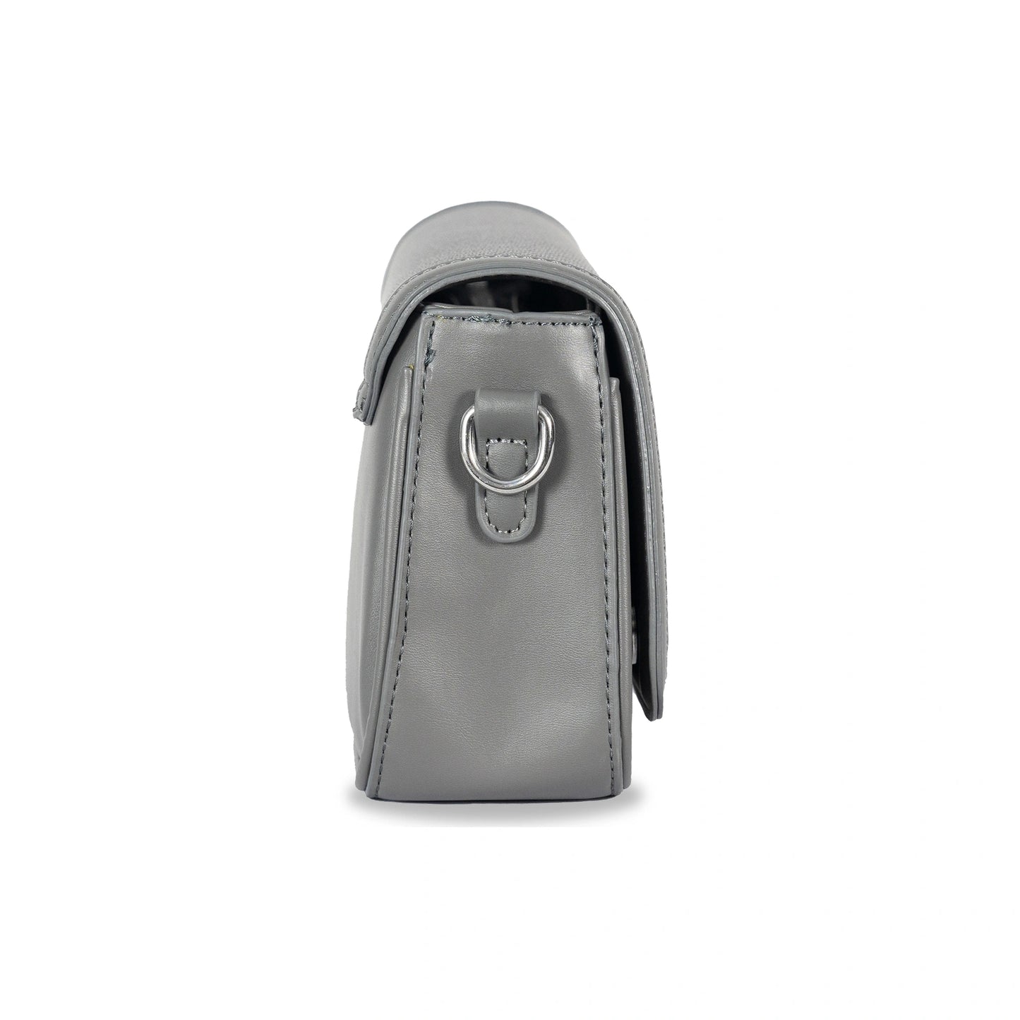 Fashion Convertible Sling & Handbag β Sleek Faux Leather with Fabric Texture & Silver Hardware