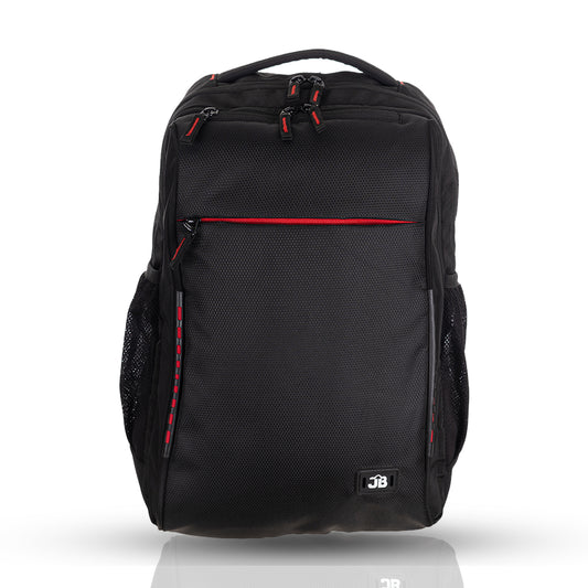 Byte Unisex Black Red Sleek Laptop Backpack