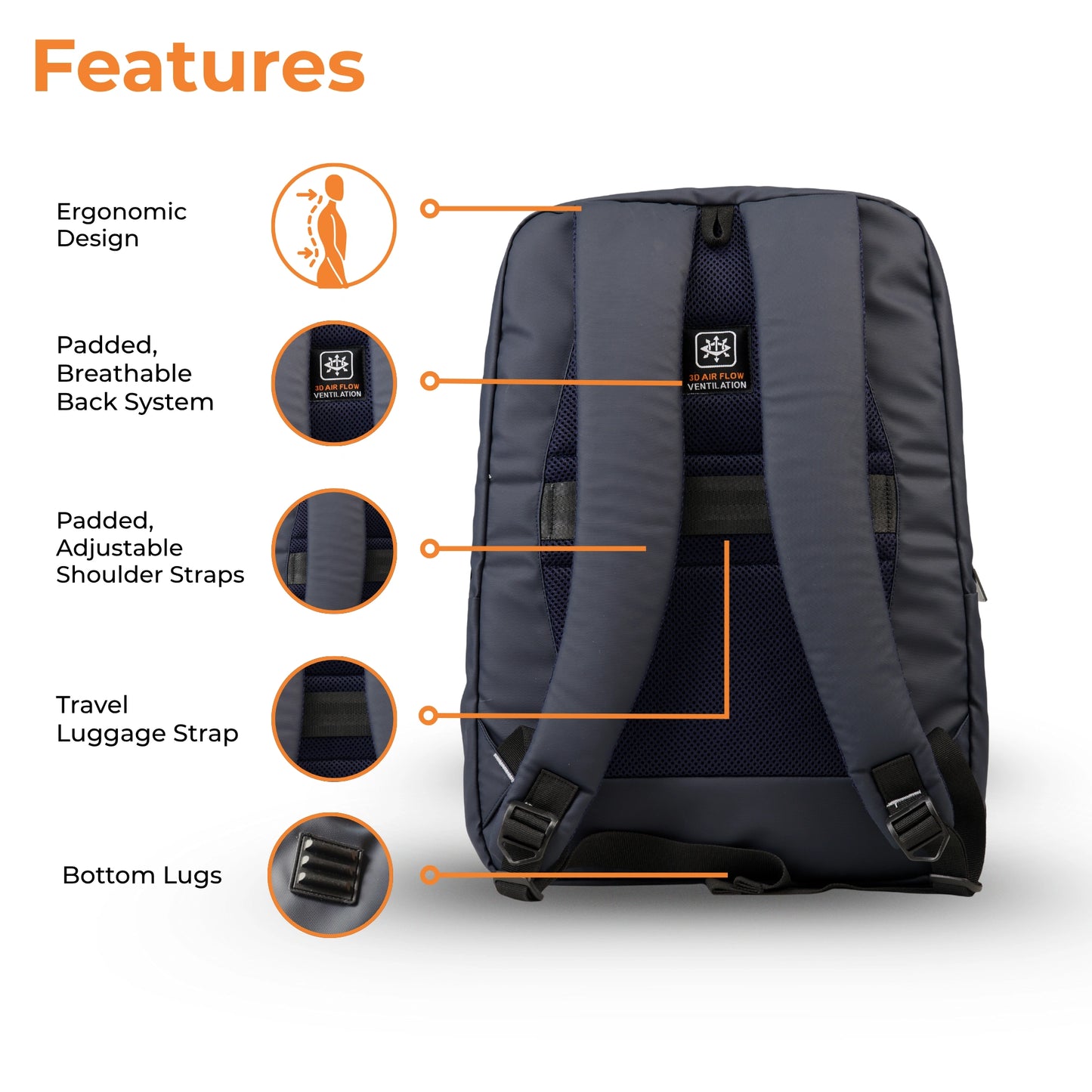 Laptop Backpack - Travel, Office, & College Essential