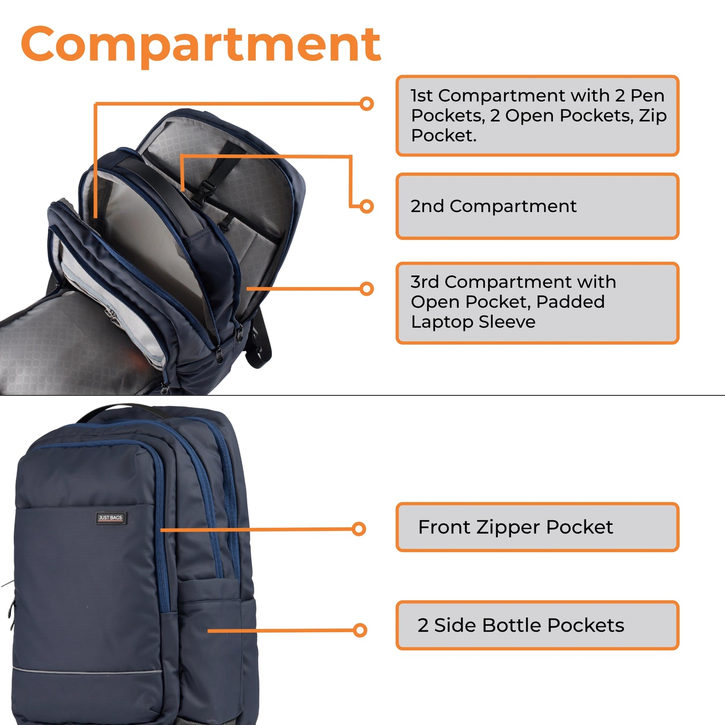 Laptop Backpack - Travel, Office, & College Essential