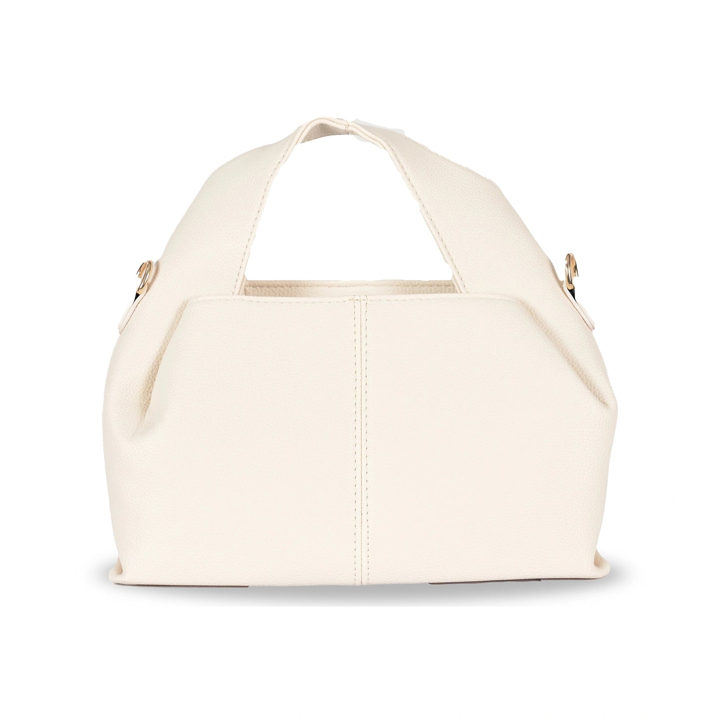 Unique Silhouette Faux Leather 2-in-1 Bag β Gold Accent Sling & Hand Carry