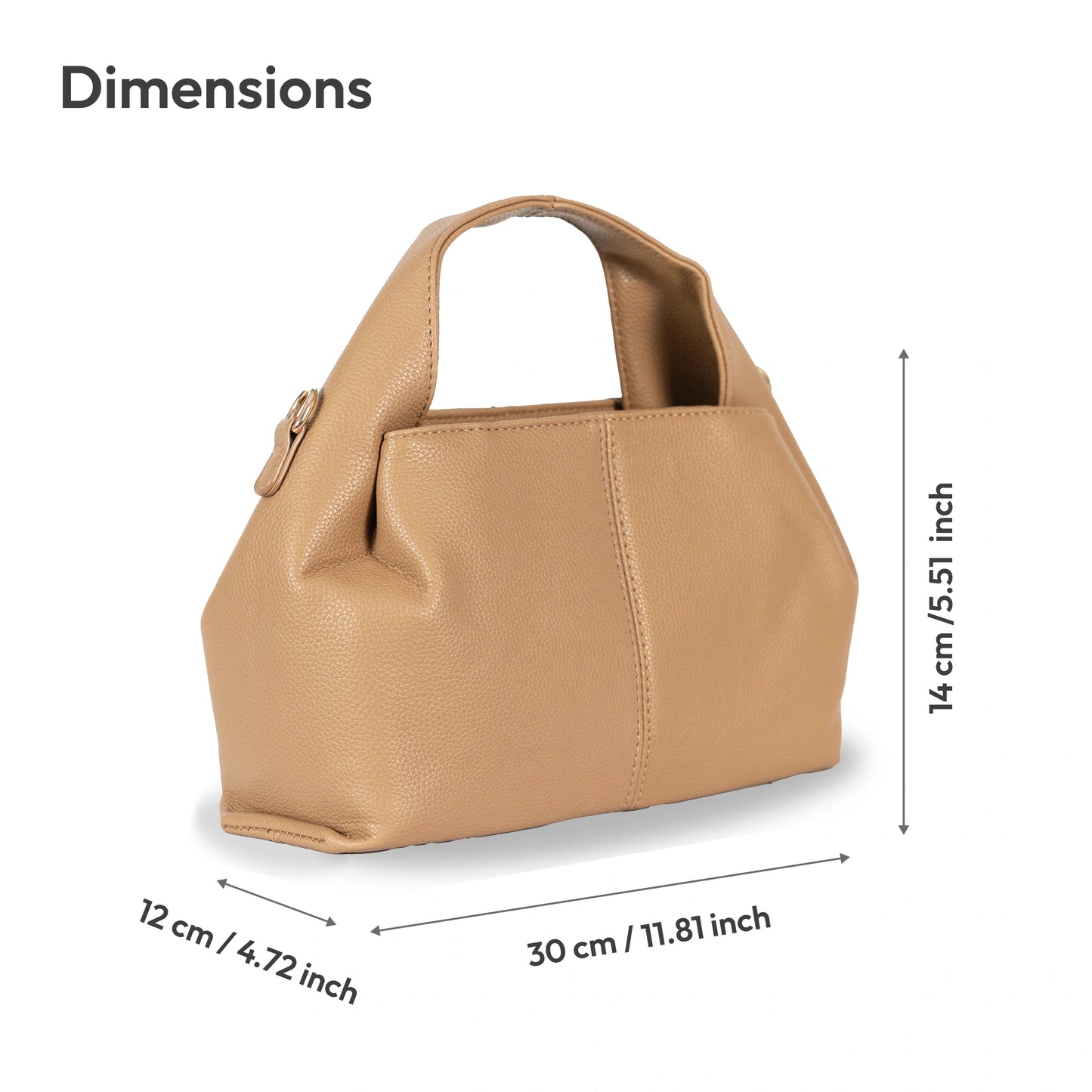 Unique Silhouette Faux Leather 2-in-1 Bag β Gold Accent Sling & Hand Carry