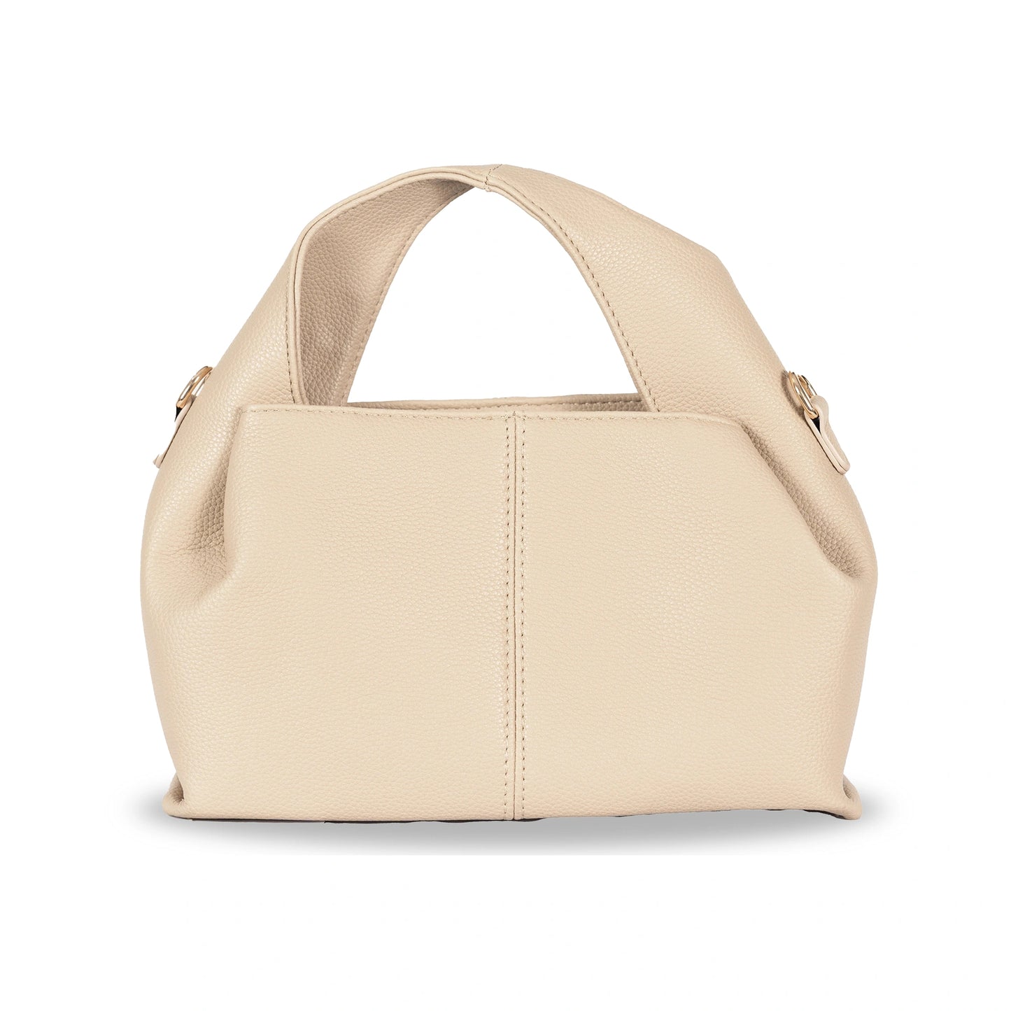 Unique Silhouette Faux Leather 2-in-1 Bag β Gold Accent Sling & Hand Carry