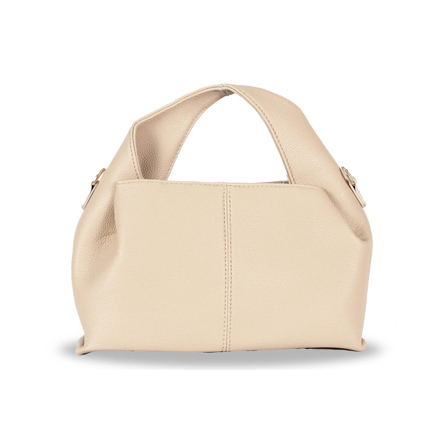 Unique Silhouette Faux Leather 2-in-1 Bag β Gold Accent Sling & Hand Carry