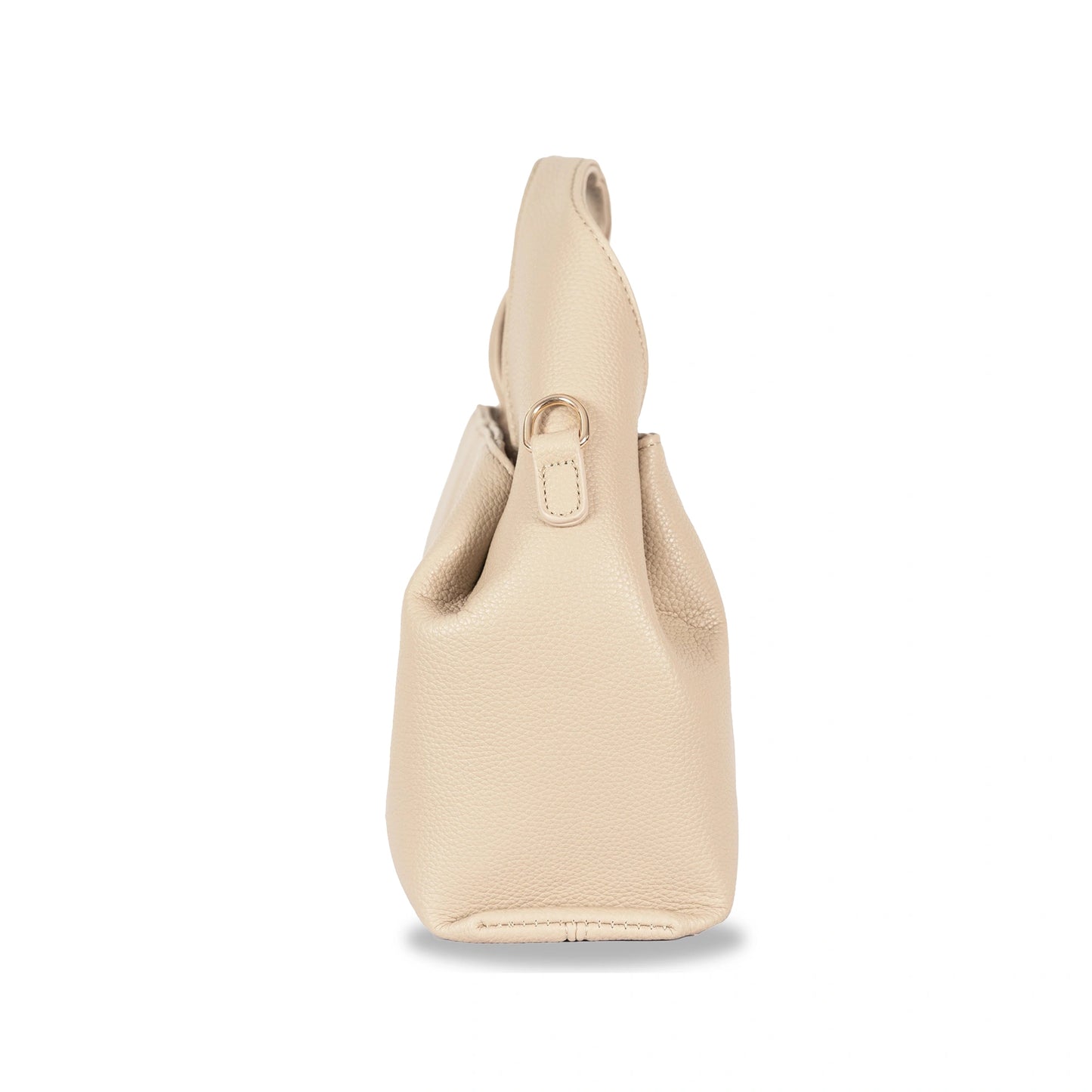 Unique Silhouette Faux Leather 2-in-1 Bag β Gold Accent Sling & Hand Carry