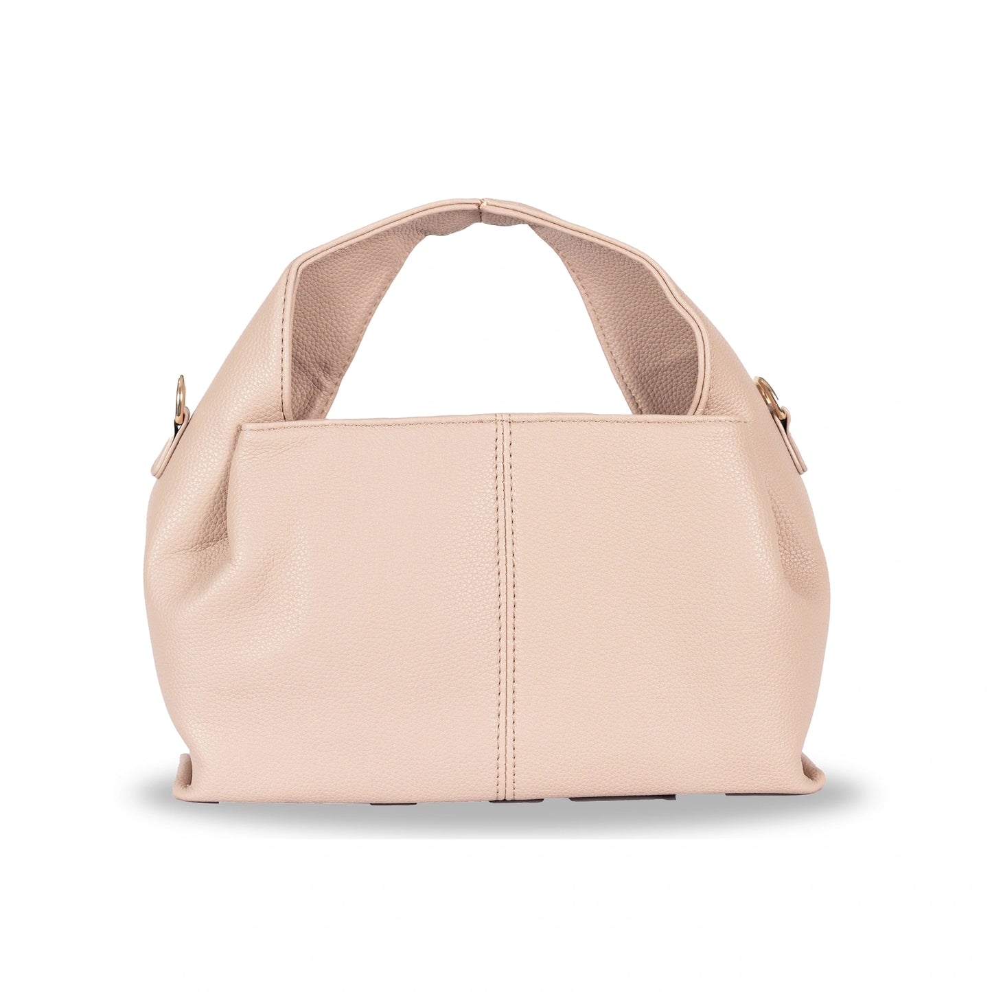 Unique Silhouette Faux Leather 2-in-1 Bag β Gold Accent Sling & Hand Carry