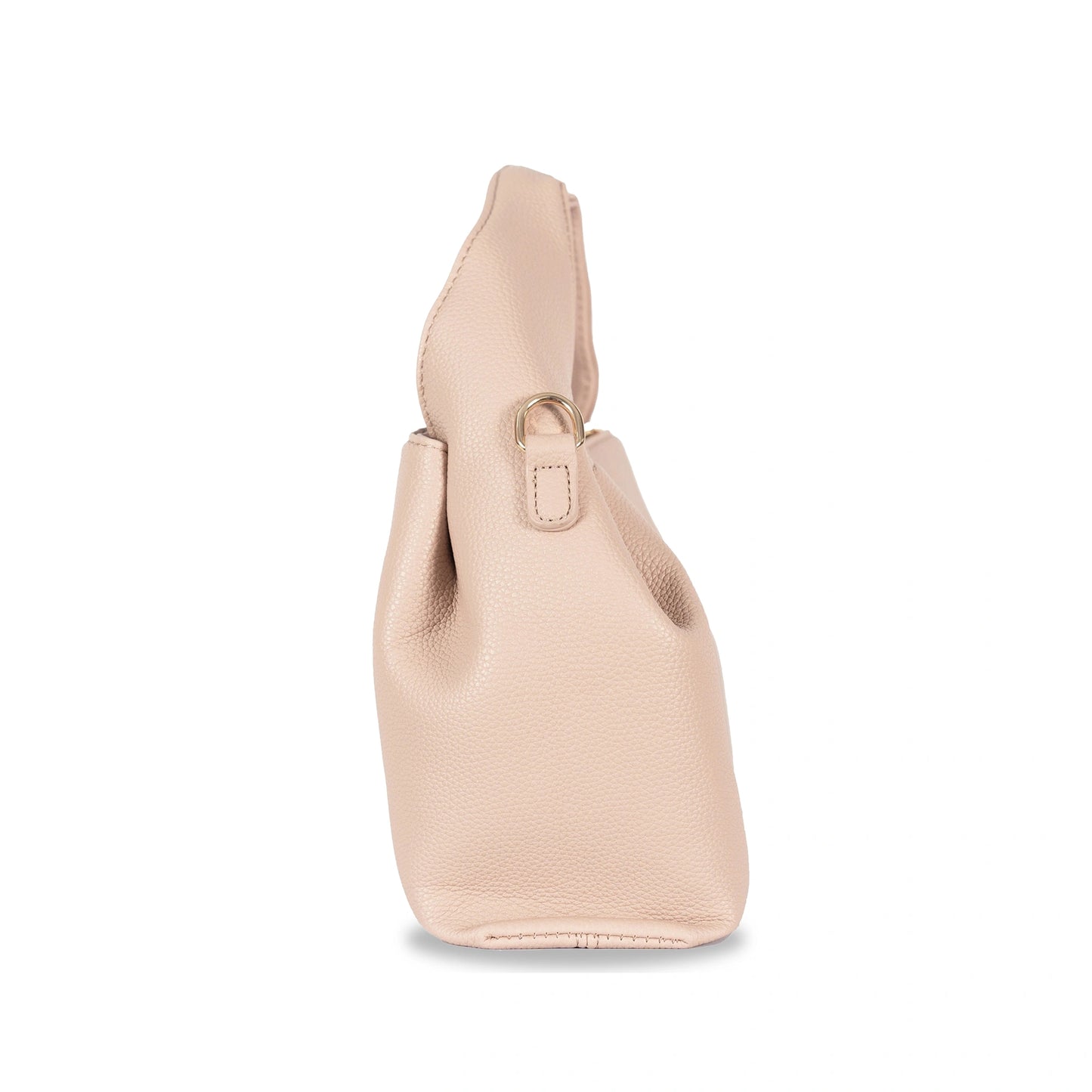 Unique Silhouette Faux Leather 2-in-1 Bag β Gold Accent Sling & Hand Carry