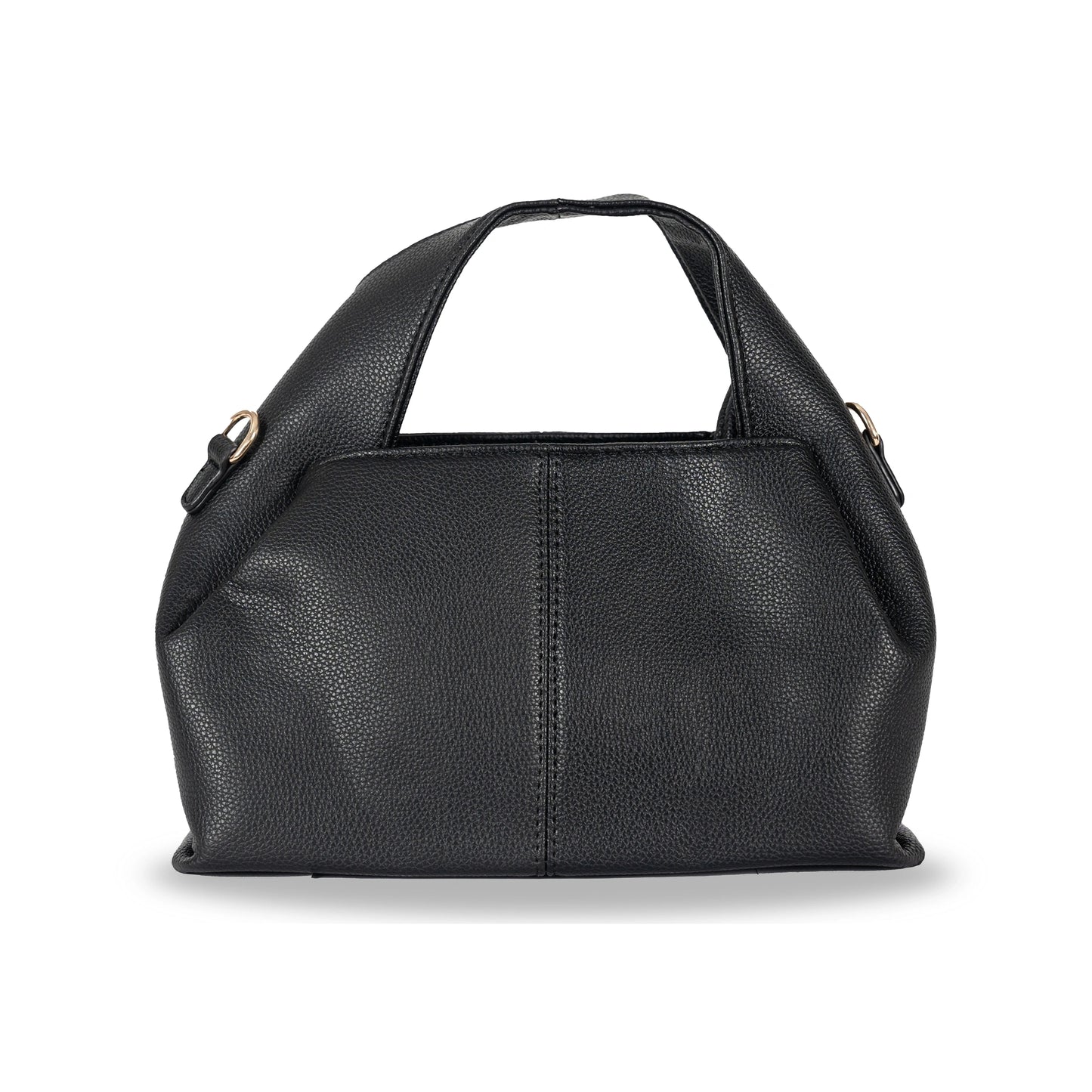 Unique Silhouette Faux Leather 2-in-1 Bag β Gold Accent Sling & Hand Carry