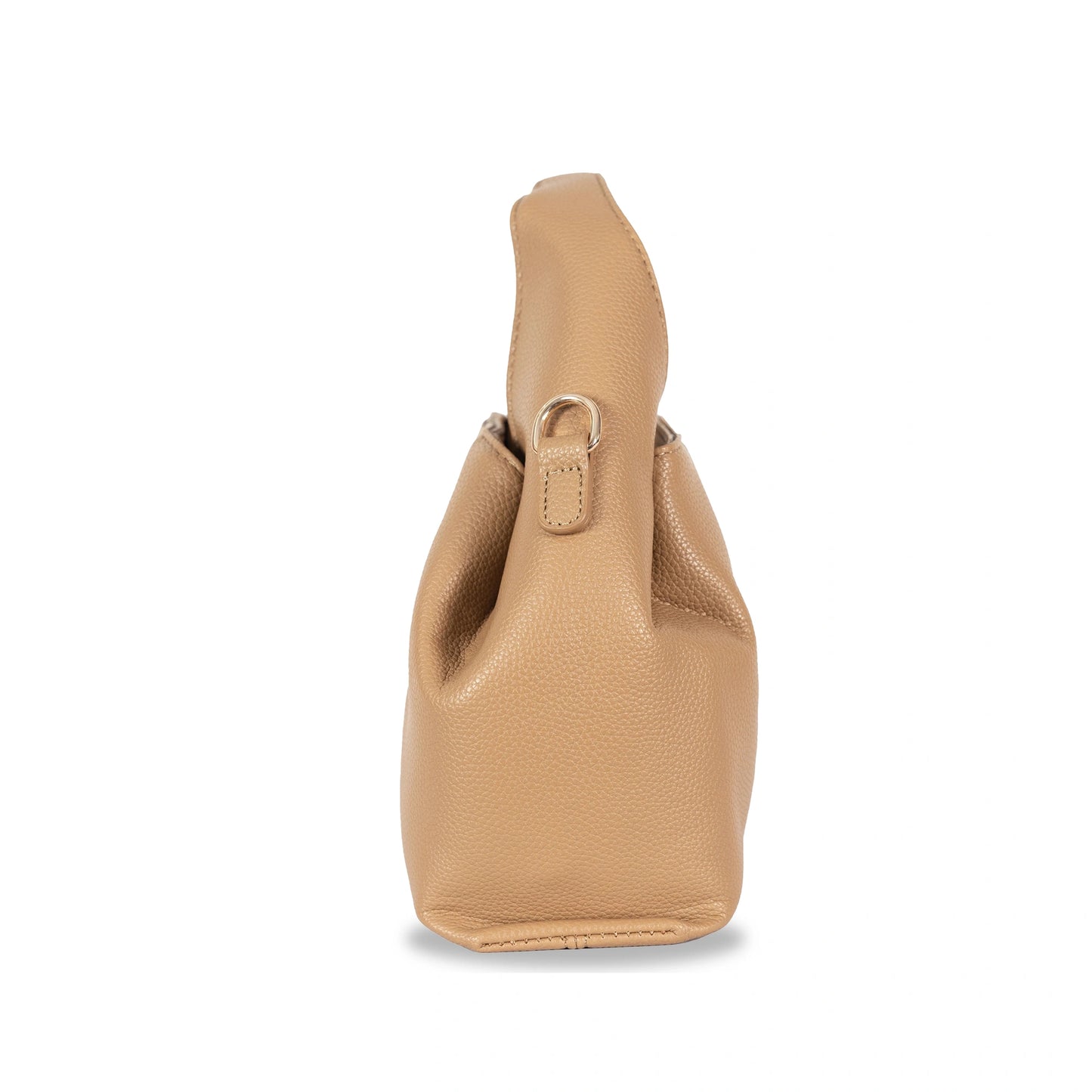 Unique Silhouette Faux Leather 2-in-1 Bag β Gold Accent Sling & Hand Carry
