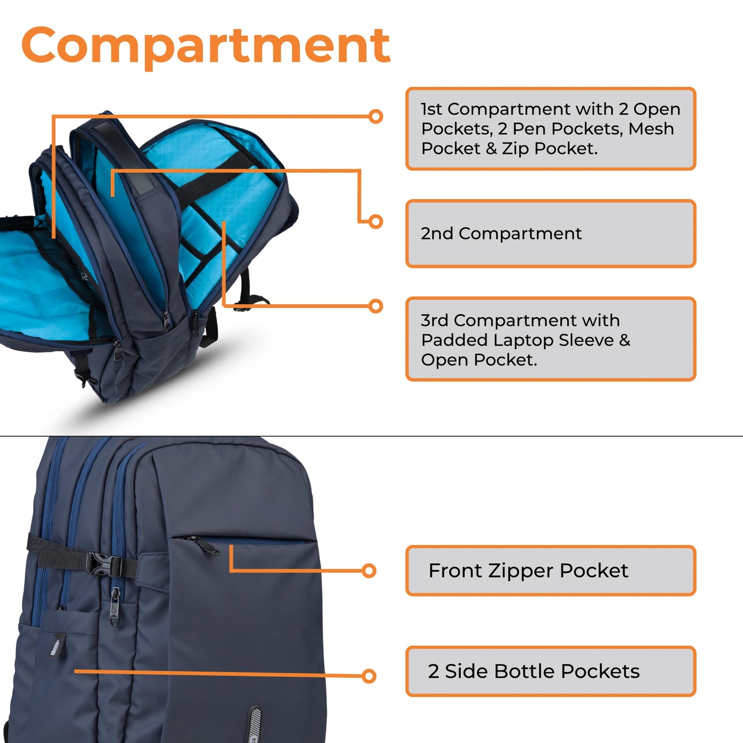 Laptop Backpack - Office, College, & Travel Essential