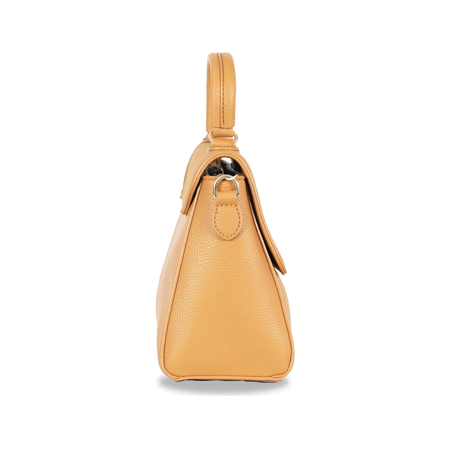 Faux Leather Convertible Handbag & Sling β Chic Design with Magnetic Closure & Gold Accents