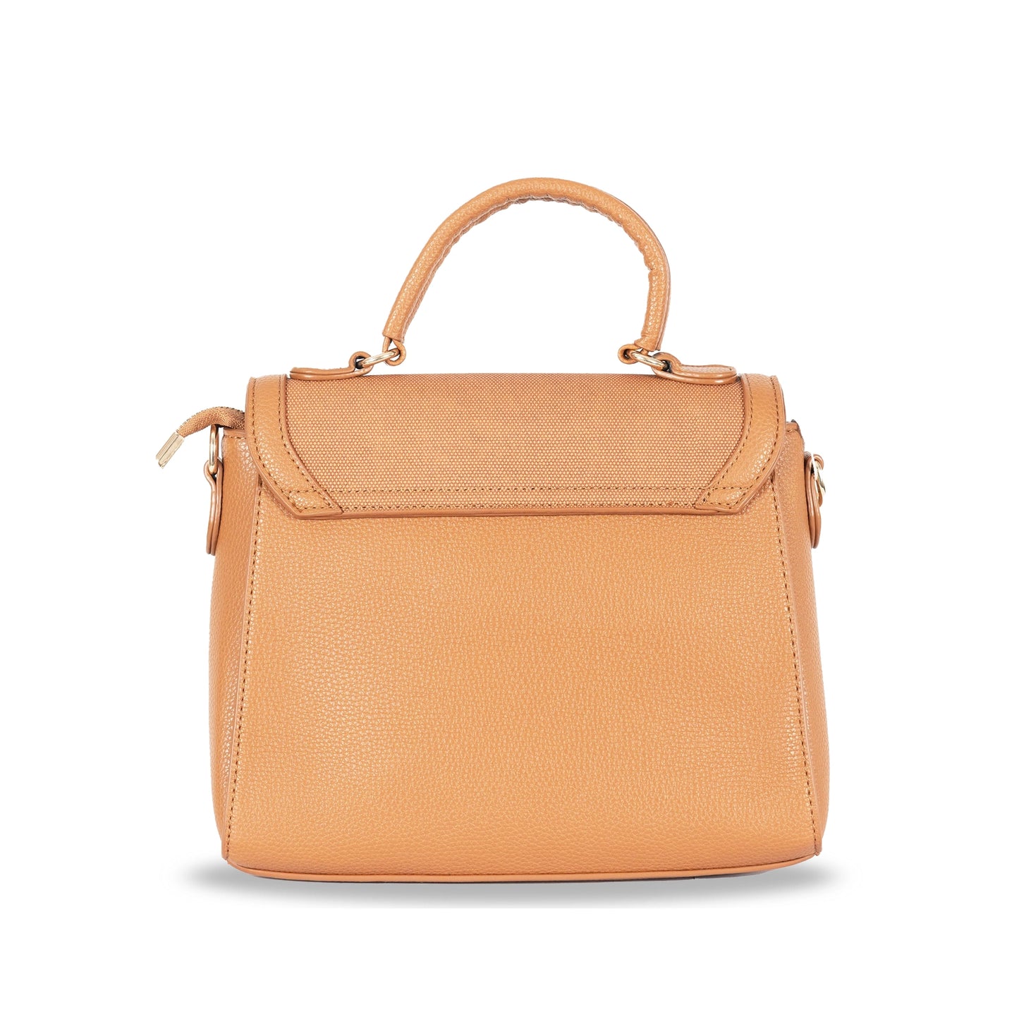 Faux Leather Convertible Handbag & Sling β Chic Design with Magnetic Closure & Gold Accents