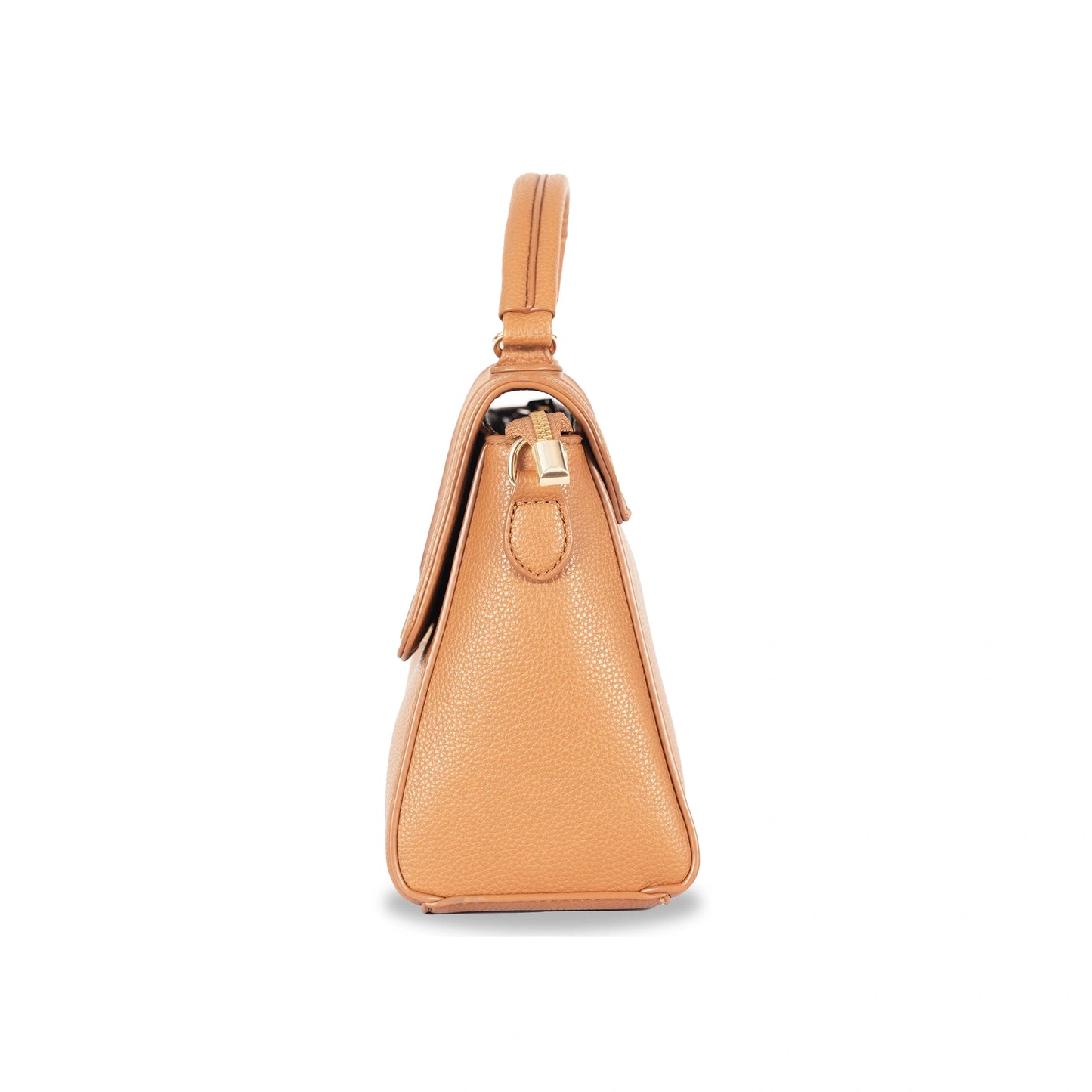 Faux Leather Convertible Handbag & Sling β Chic Design with Magnetic Closure & Gold Accents