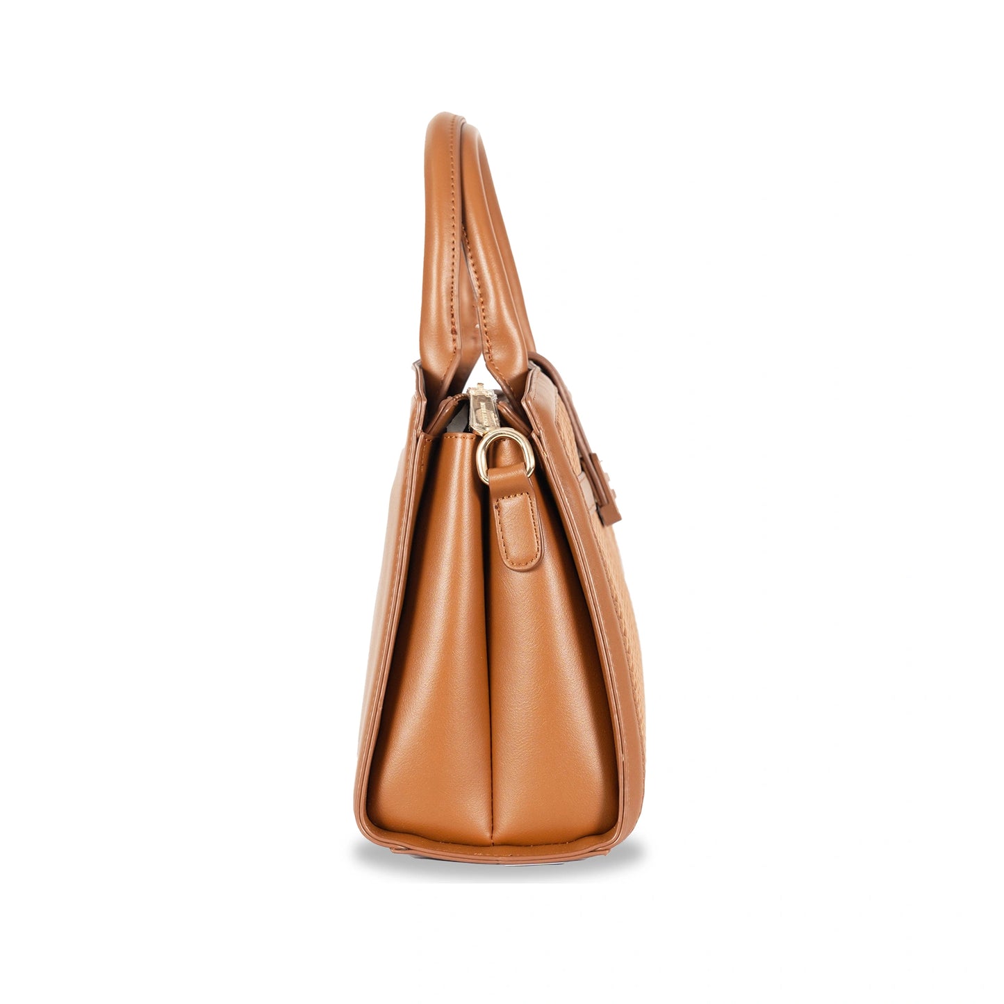 Miss Alita Faux Leather Convertible Hand & Sling Bag β Front Pattern Design with Gold Accents
