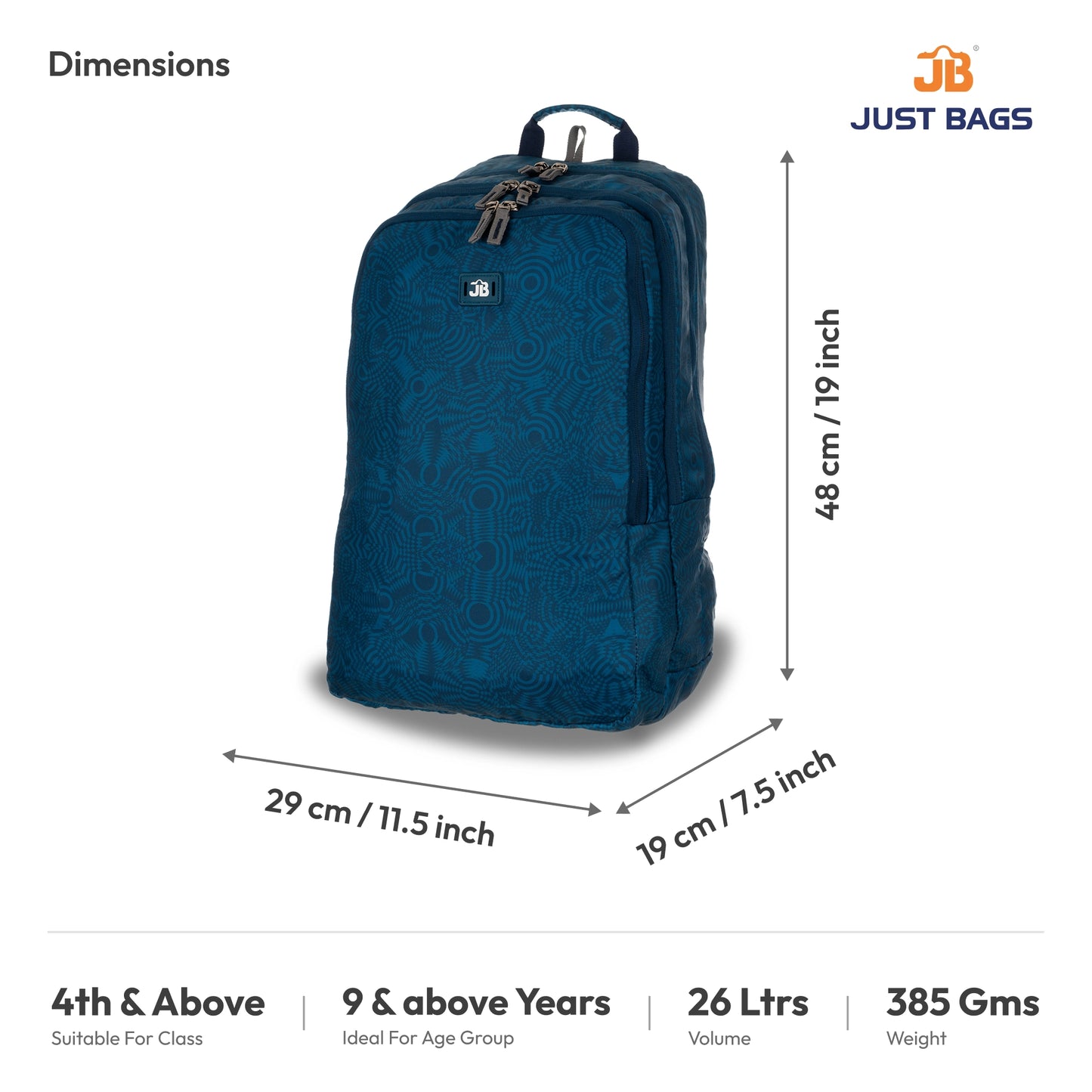 Secondary School & Jr College 26L Backpack For Children - 19" (48cm) | Age 9+