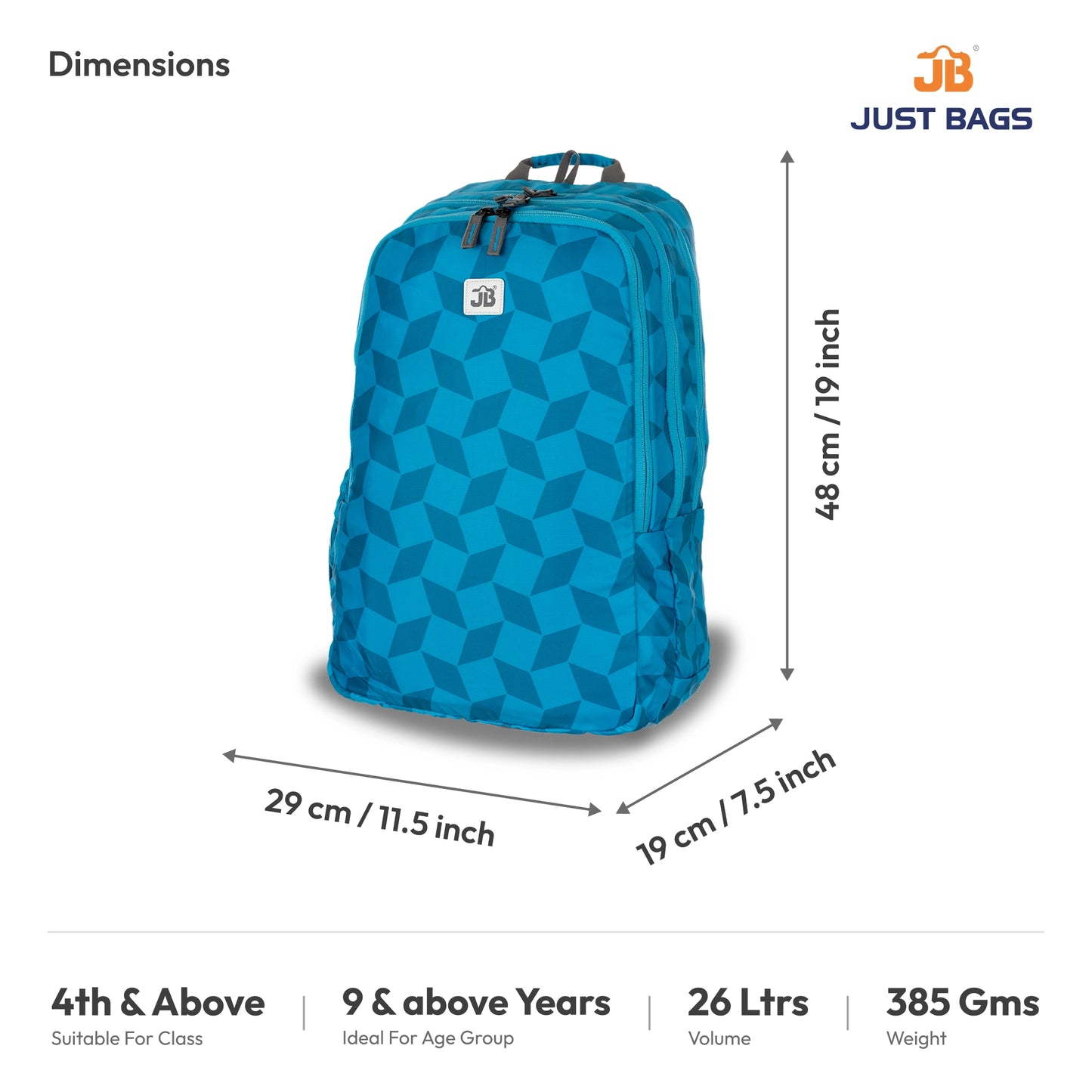 Secondary School & Jr College 26L Backpack For Children - 19" (48cm) | Age 9+