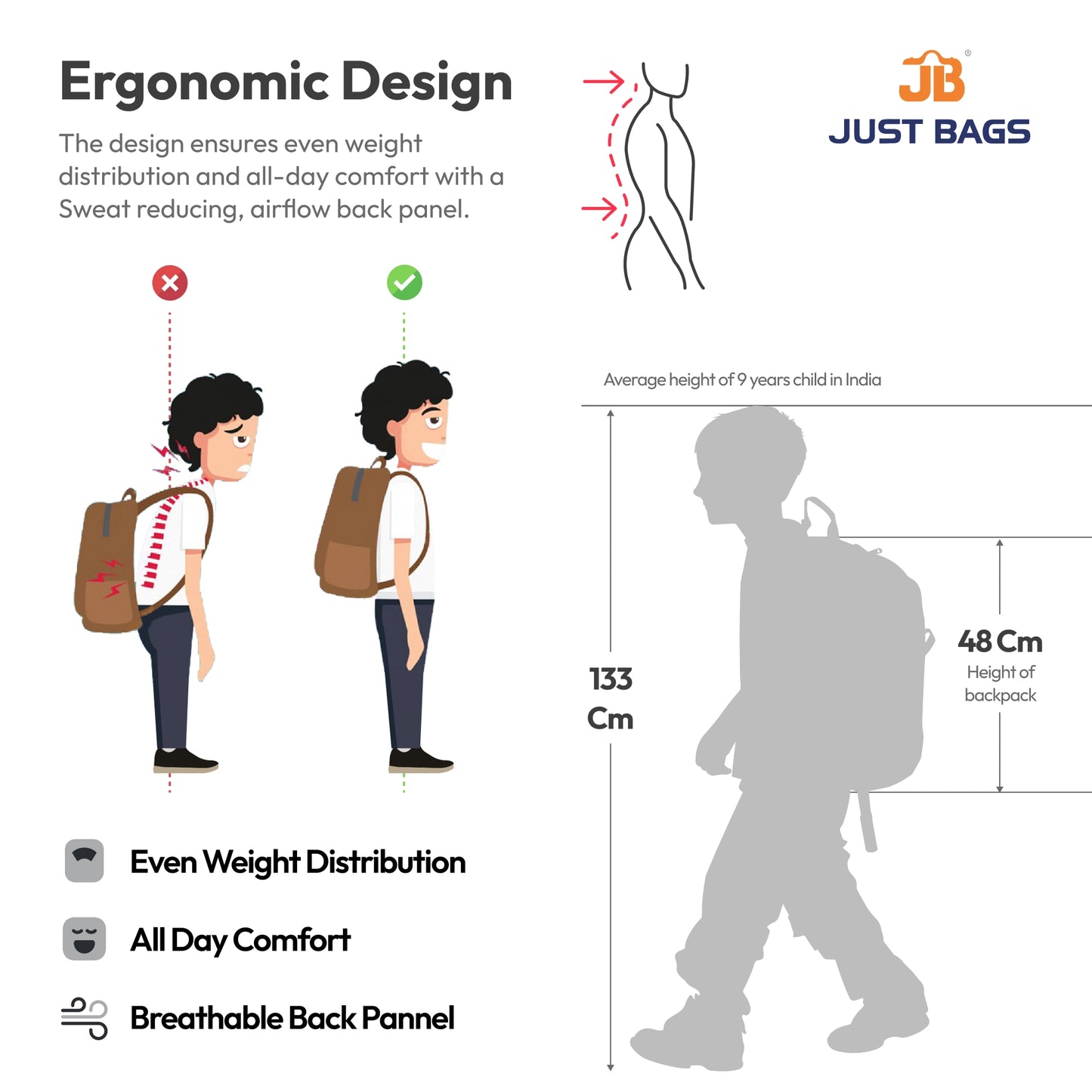 Secondary School & Jr College 26L Backpack For Children - 19" (48cm) | Age 9+