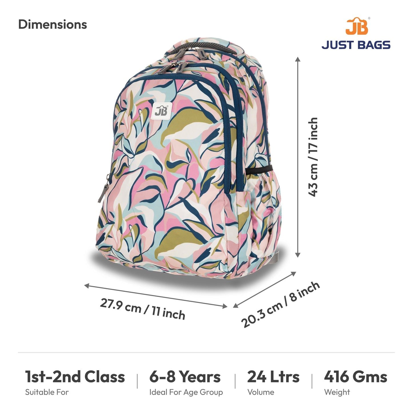 Primary School 24L Backpack for Kids β 17β³ (43 cm) | Ages 6β8