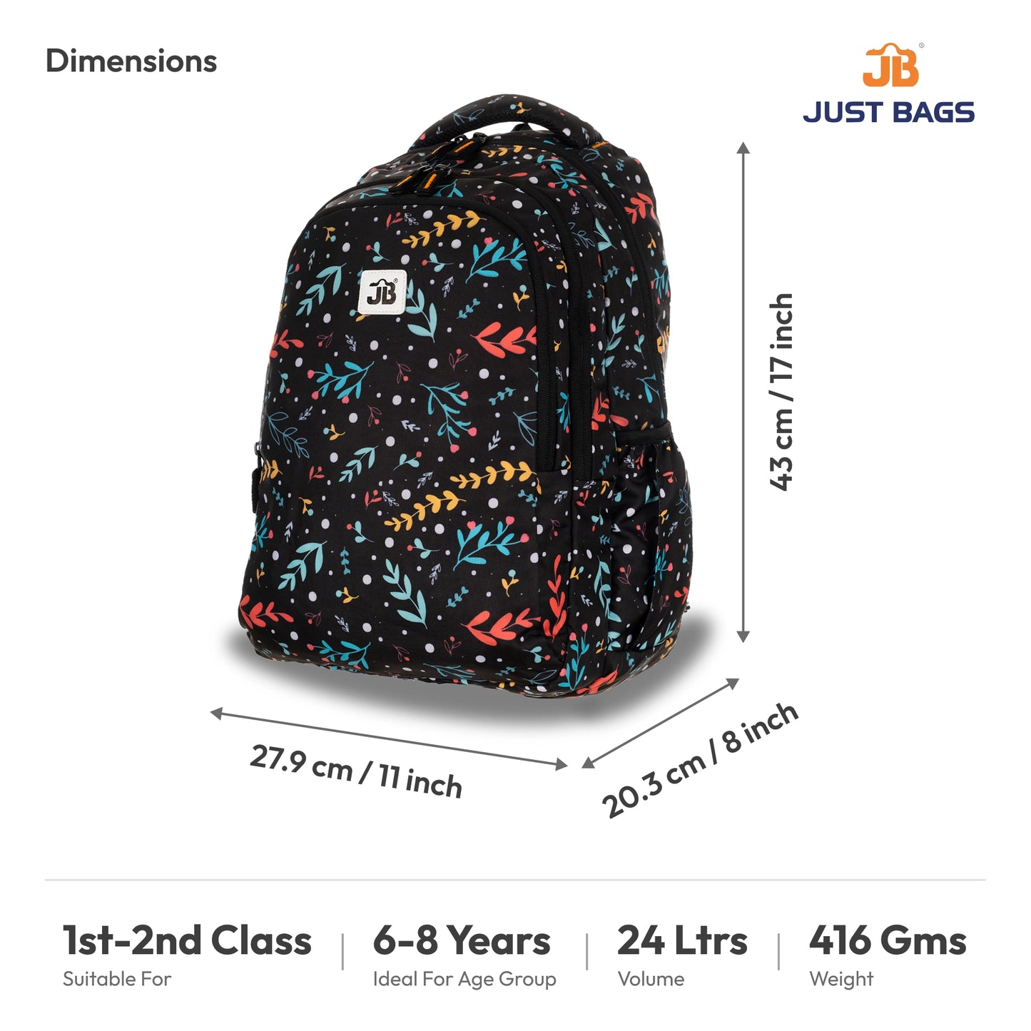 Primary School 24L Backpack for Kids β 17β³ (43 cm) | Ages 6β8