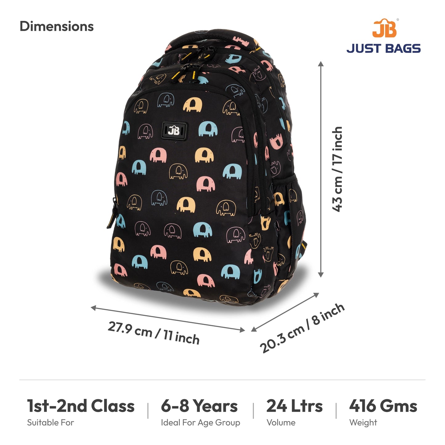 Primary School 24L Backpack for Kids β 17β³ (43 cm) | Ages 6β8