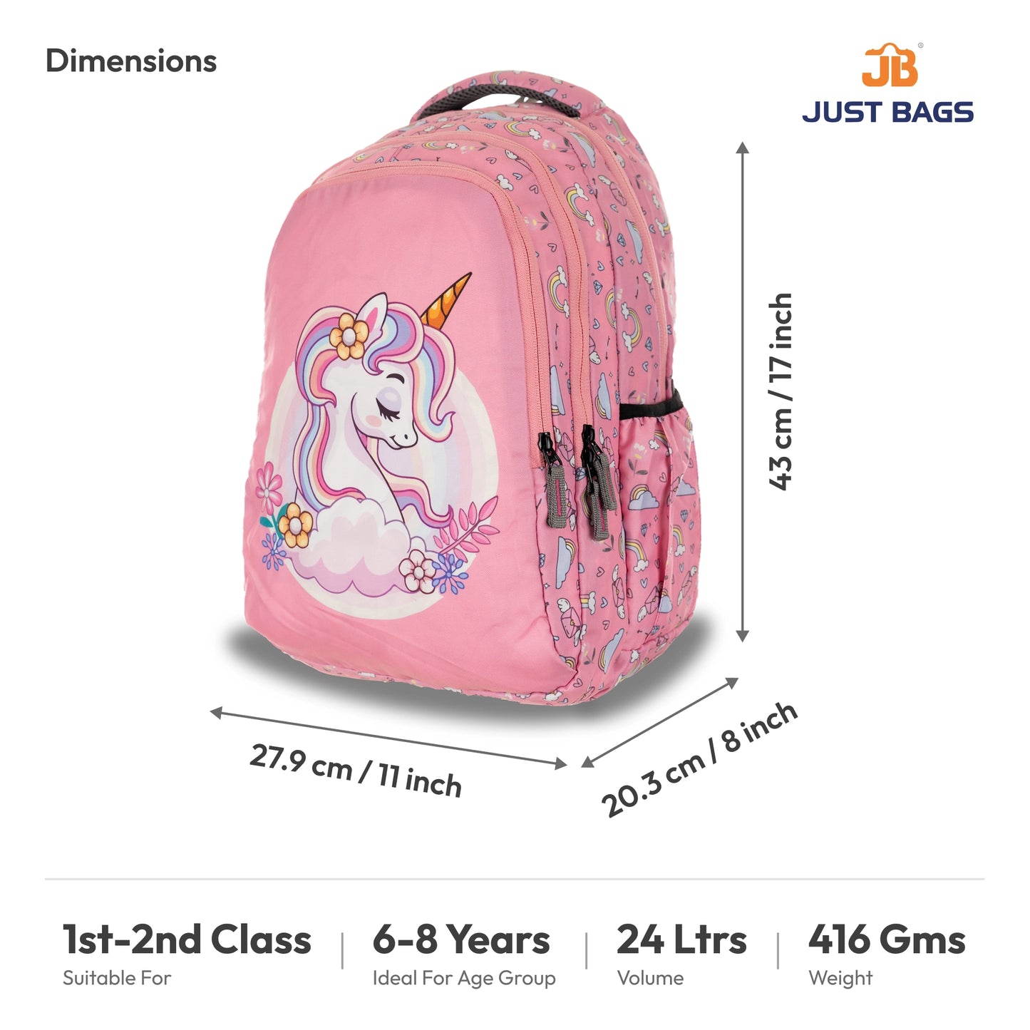 Primary School 24L Backpack for Kids β 17β³ (43 cm) | Ages 6β8