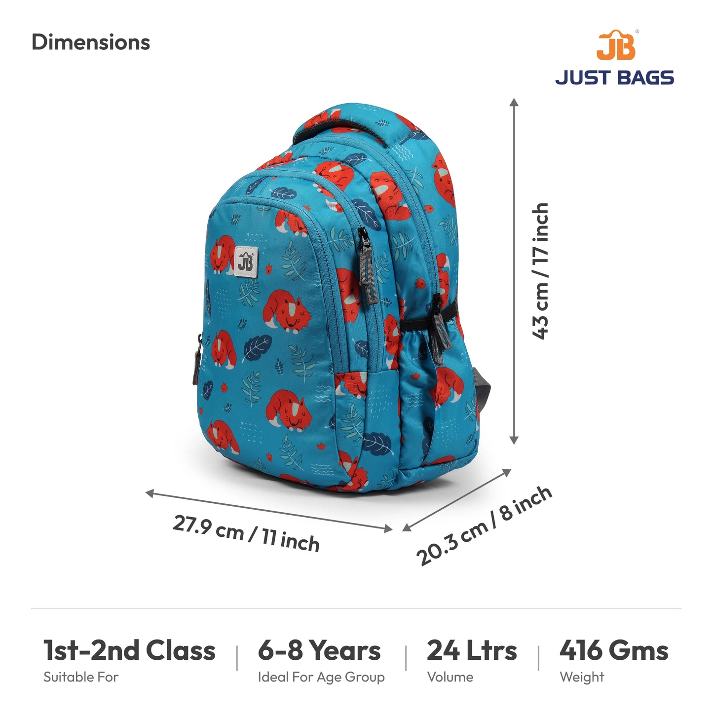 Primary School 24L Backpack for Kids β 17β³ (43 cm) | Ages 6β8