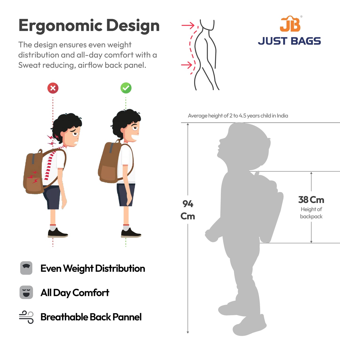 Preschool Durable 18L Backpack for Toddlers β 15" (38 cm) | Ages 2β4.5