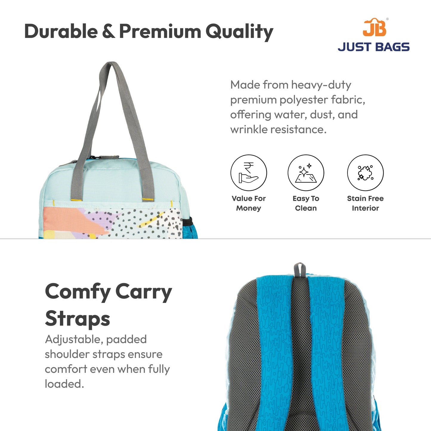 Secondary School Combo 36L Backpack & 8L TiffinBag Backpack For Children - 19 Inches & 10.5 Inches | Age 9+