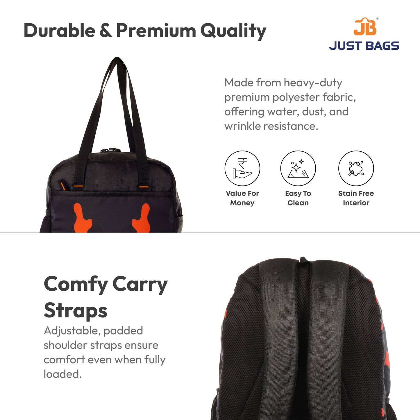 Secondary School Combo 36L Backpack & 8L TiffinBag Backpack For Children - 19 Inches & 10.5 Inches | Age 9+