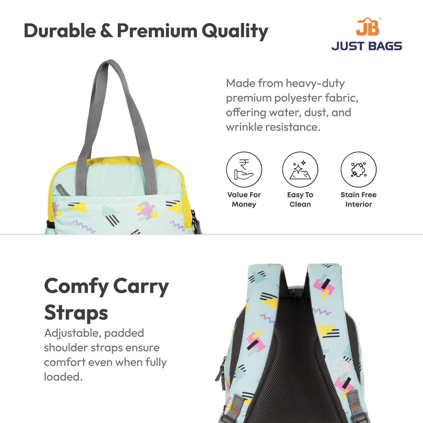 Primary School 25L Backpack & 8L TiffinBag Combo for Kids – 17 Inches & 10.5 Inches | Ages 8–10