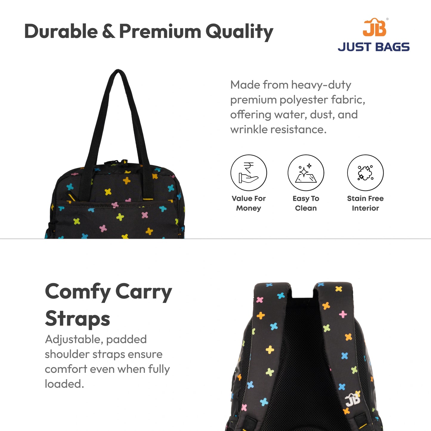 Primary School 25L Backpack & 8L TiffinBag Combo for Kids – 17 Inches & 10.5 Inches | Ages 8–10