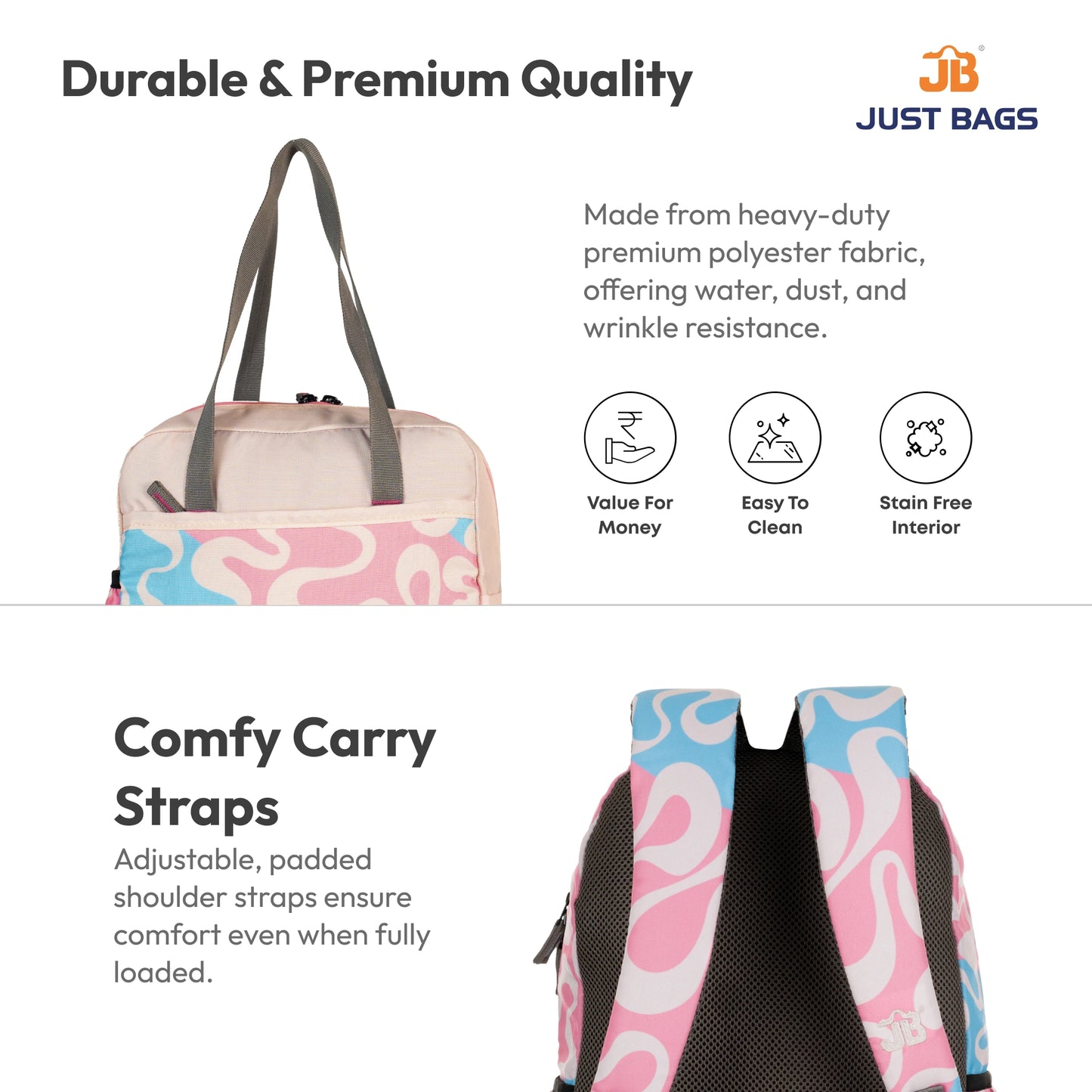 Primary School 25L Backpack & 8L TiffinBag Combo for Kids – 17 Inches & 10.5 Inches | Ages 8–10